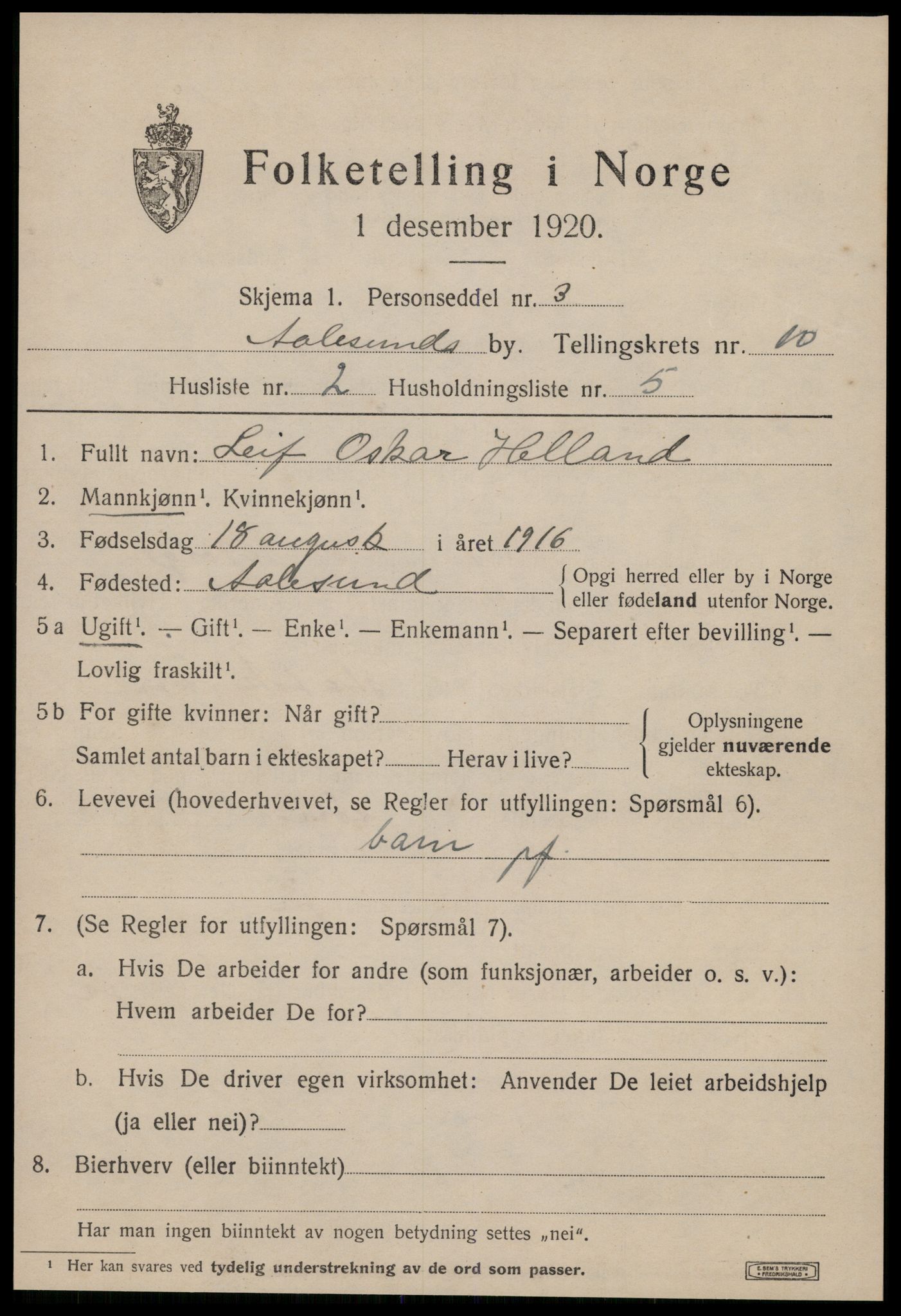 SAT, Folketelling 1920 for 1501 Ålesund kjøpstad, 1920, s. 23880