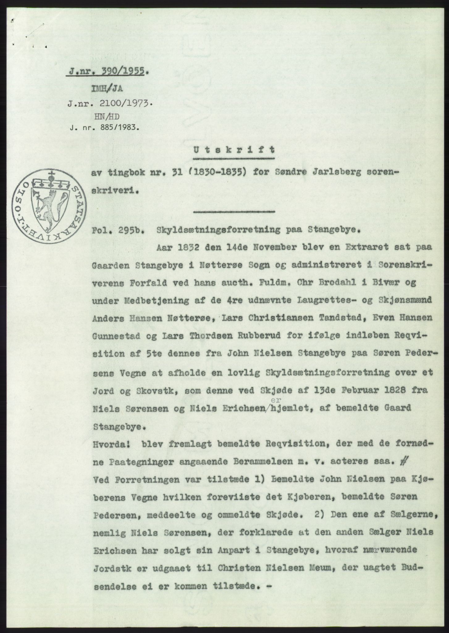 Statsarkivet i Kongsberg, SAKO/A-0001, 1955, s. 181