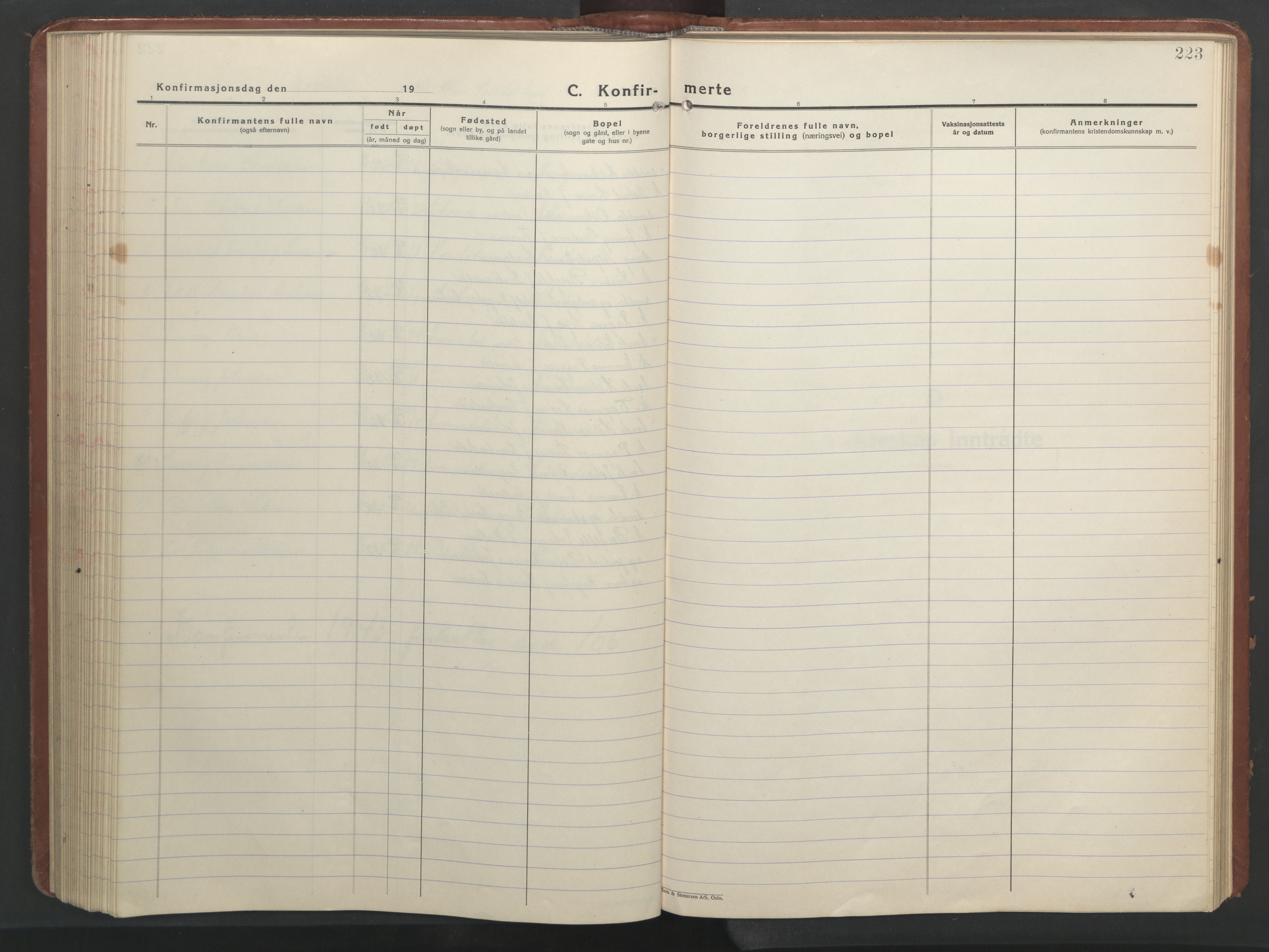 Ministerialprotokoller, klokkerbøker og fødselsregistre - Nordland, AV/SAT-A-1459/847/L0680: Klokkerbok nr. 847C08, 1930-1947, s. 223