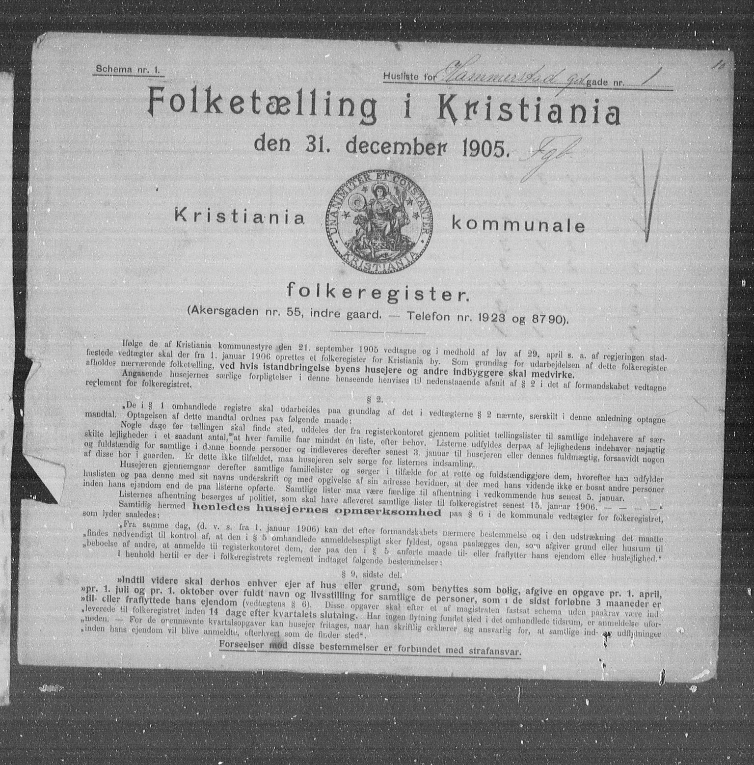 OBA, Kommunal folketelling 31.12.1905 for Kristiania kjøpstad, 1905, s. 17752