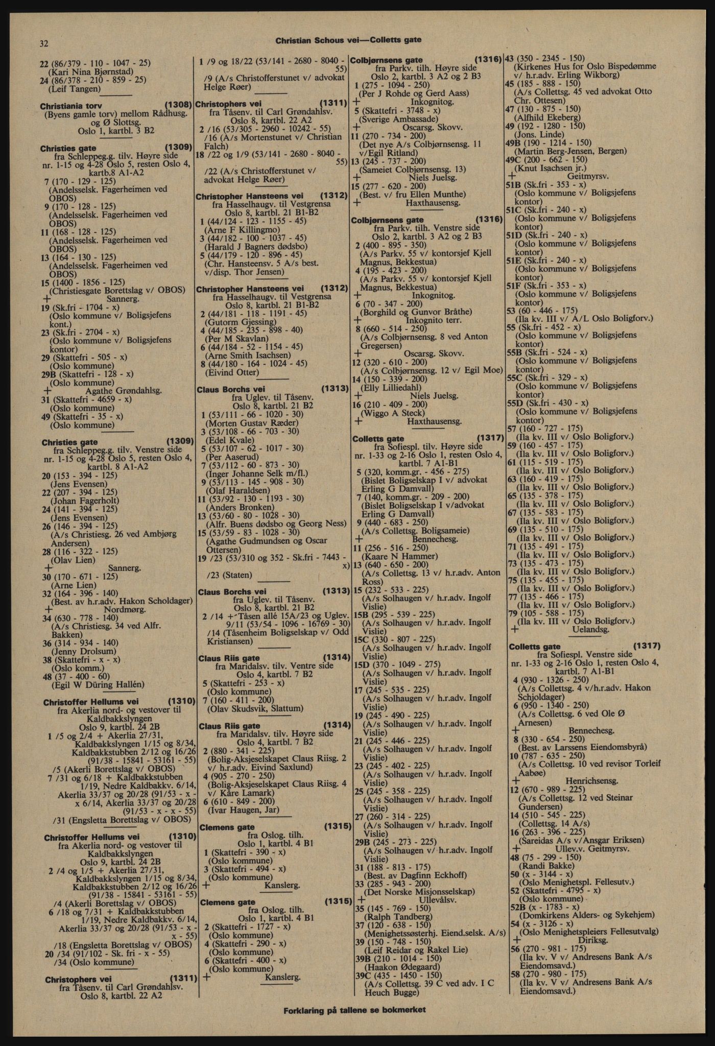 Kristiania/Oslo adressebok, PUBL/-, 1977-1978, s. 32