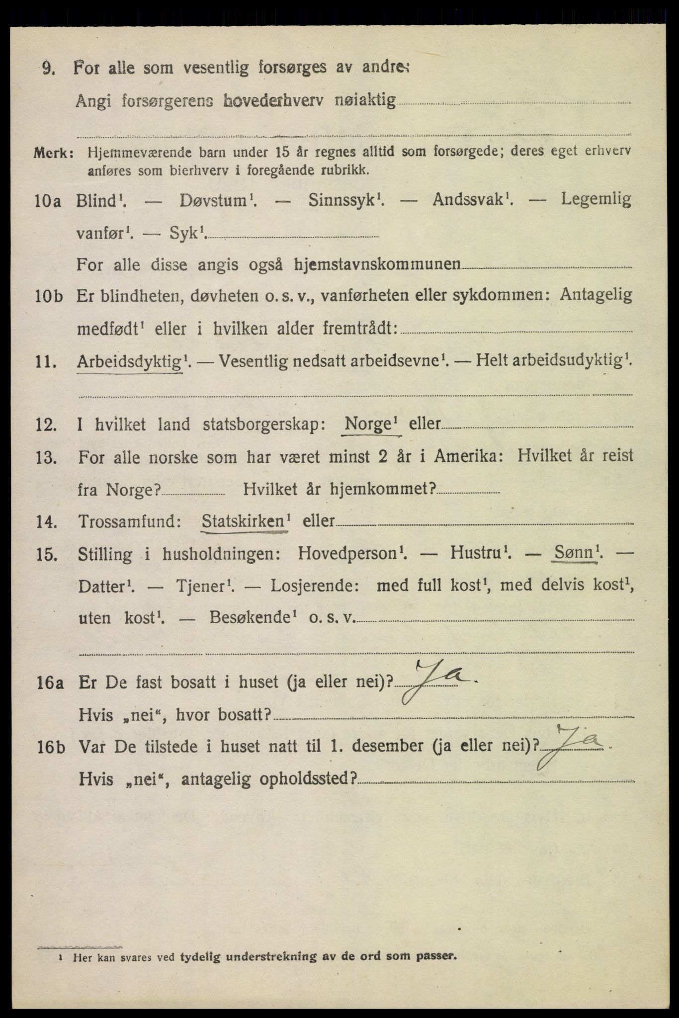 SAH, Folketelling 1920 for 0518 Nord-Fron herred, 1920, s. 3031