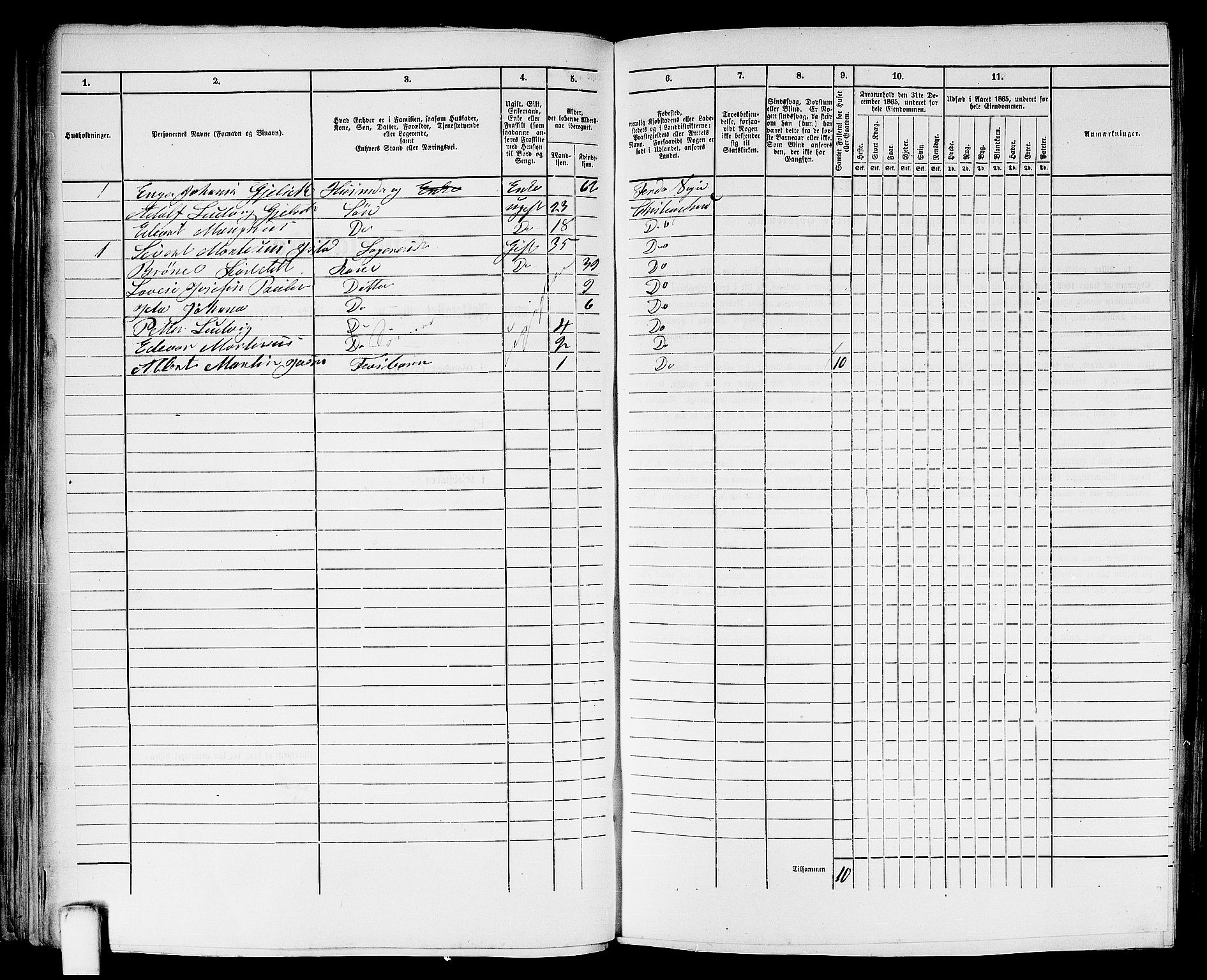 RA, Folketelling 1865 for 1503B Kristiansund prestegjeld, Kristiansund kjøpstad, 1865, s. 652