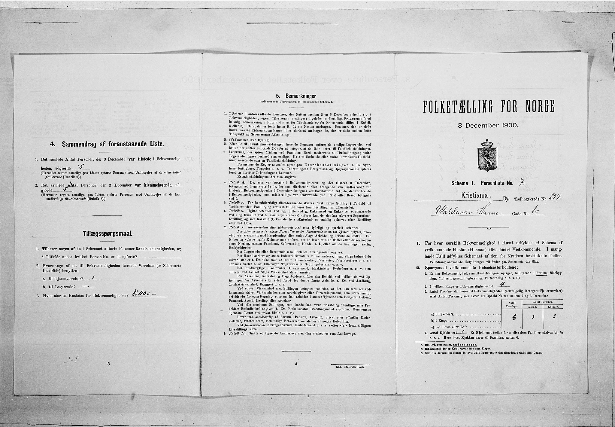 SAO, Folketelling 1900 for 0301 Kristiania kjøpstad, 1900, s. 110245