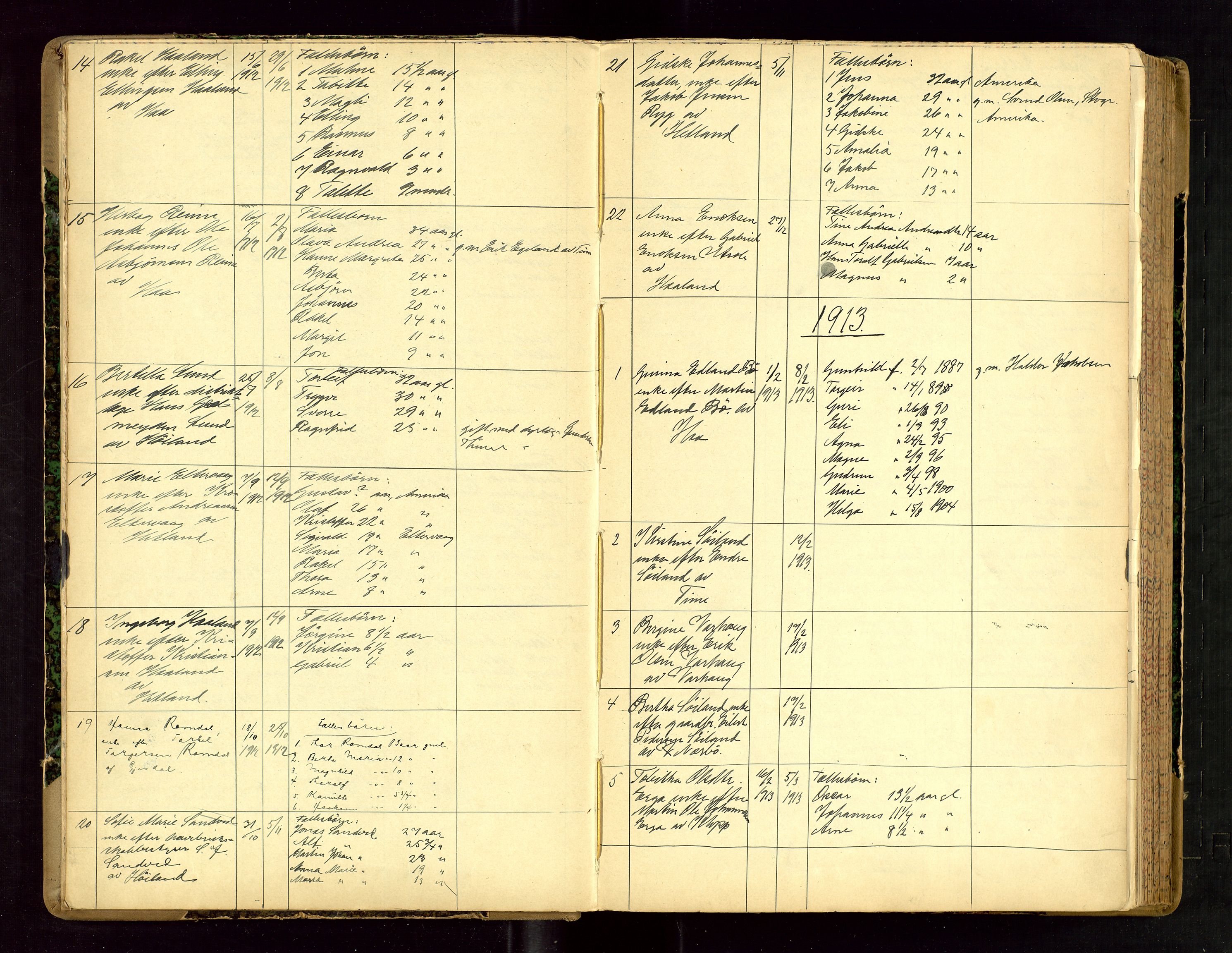 Jæren sorenskriveri, AV/SAST-A-100310/01/5/52/52B/L0003: DØDSFALLPROTOKOLL, 1910-1916