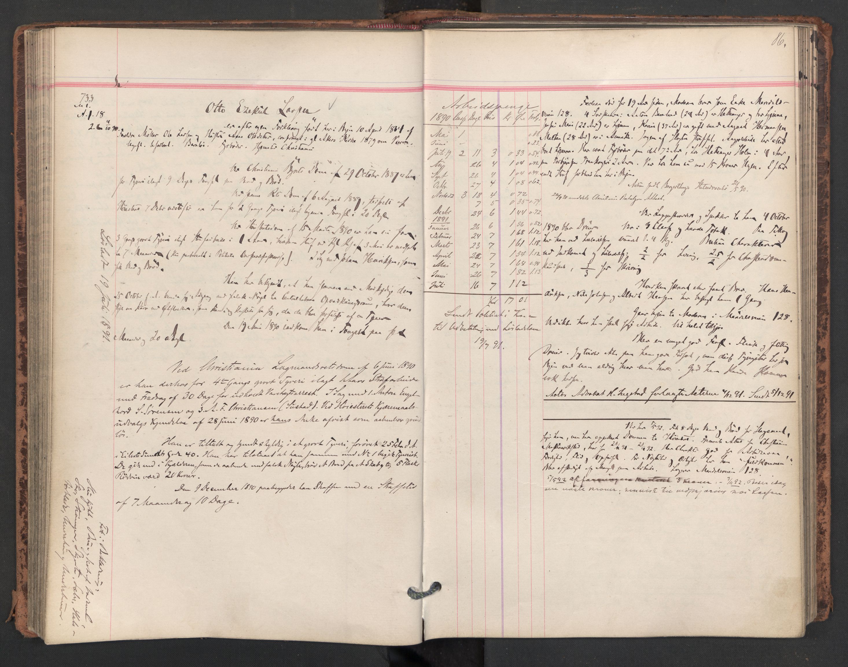 Botsfengslet, AV/RA-S-1539/D/Db/Dbb/L0026: 648h - 930h, 1889-1891, s. 86