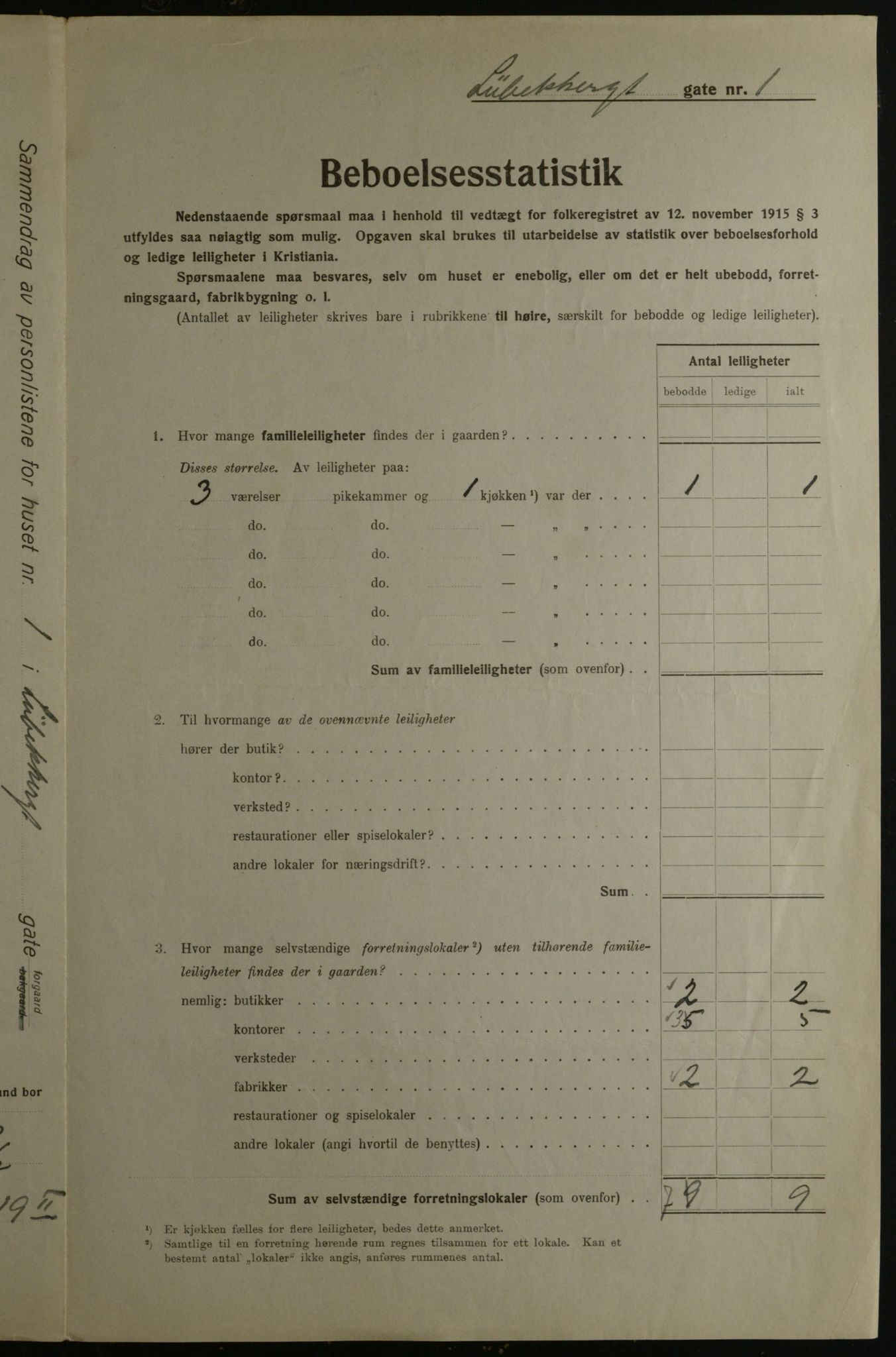 OBA, Kommunal folketelling 1.12.1923 for Kristiania, 1923, s. 64961