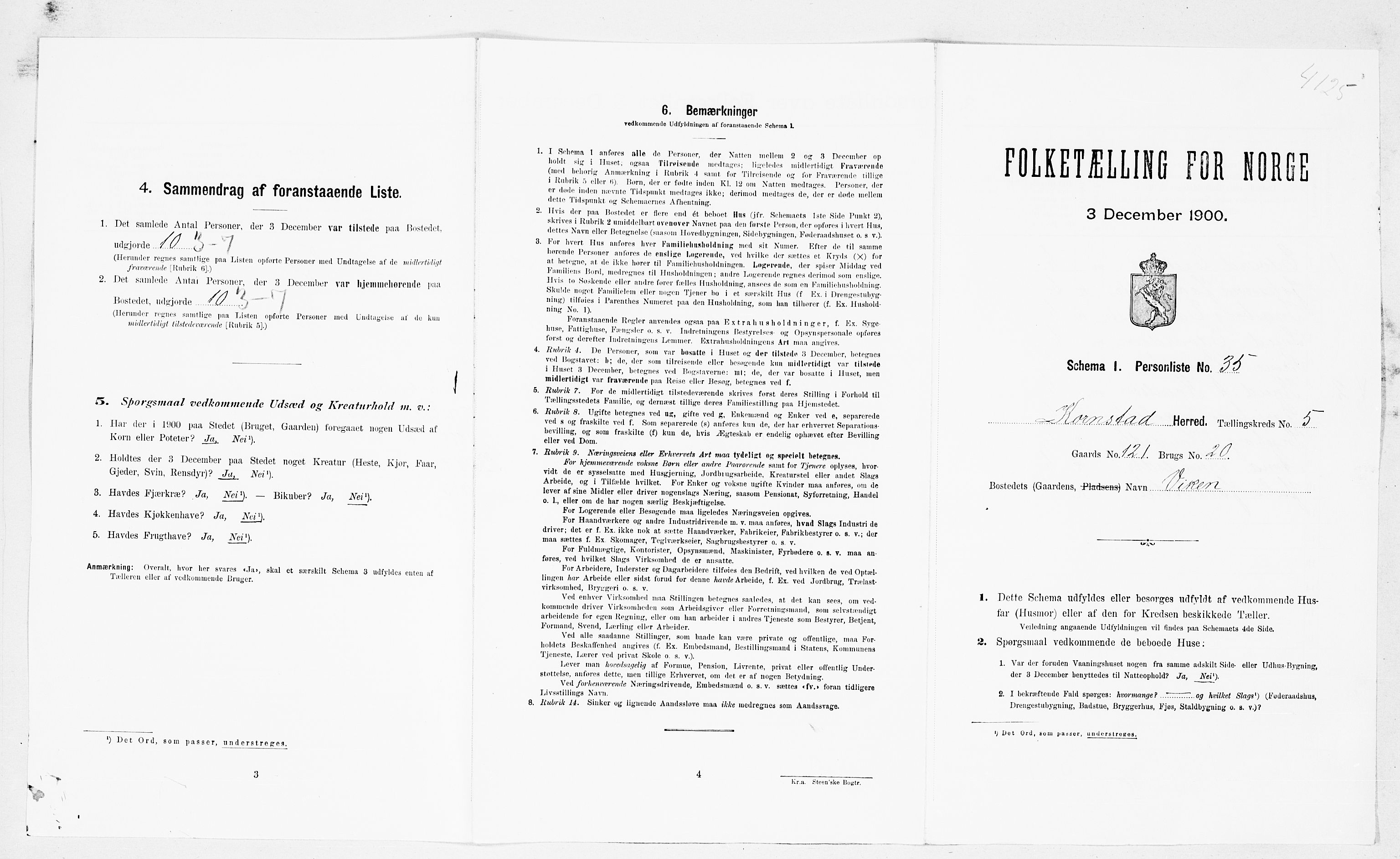 SAT, Folketelling 1900 for 1552 Kornstad herred, 1900, s. 434