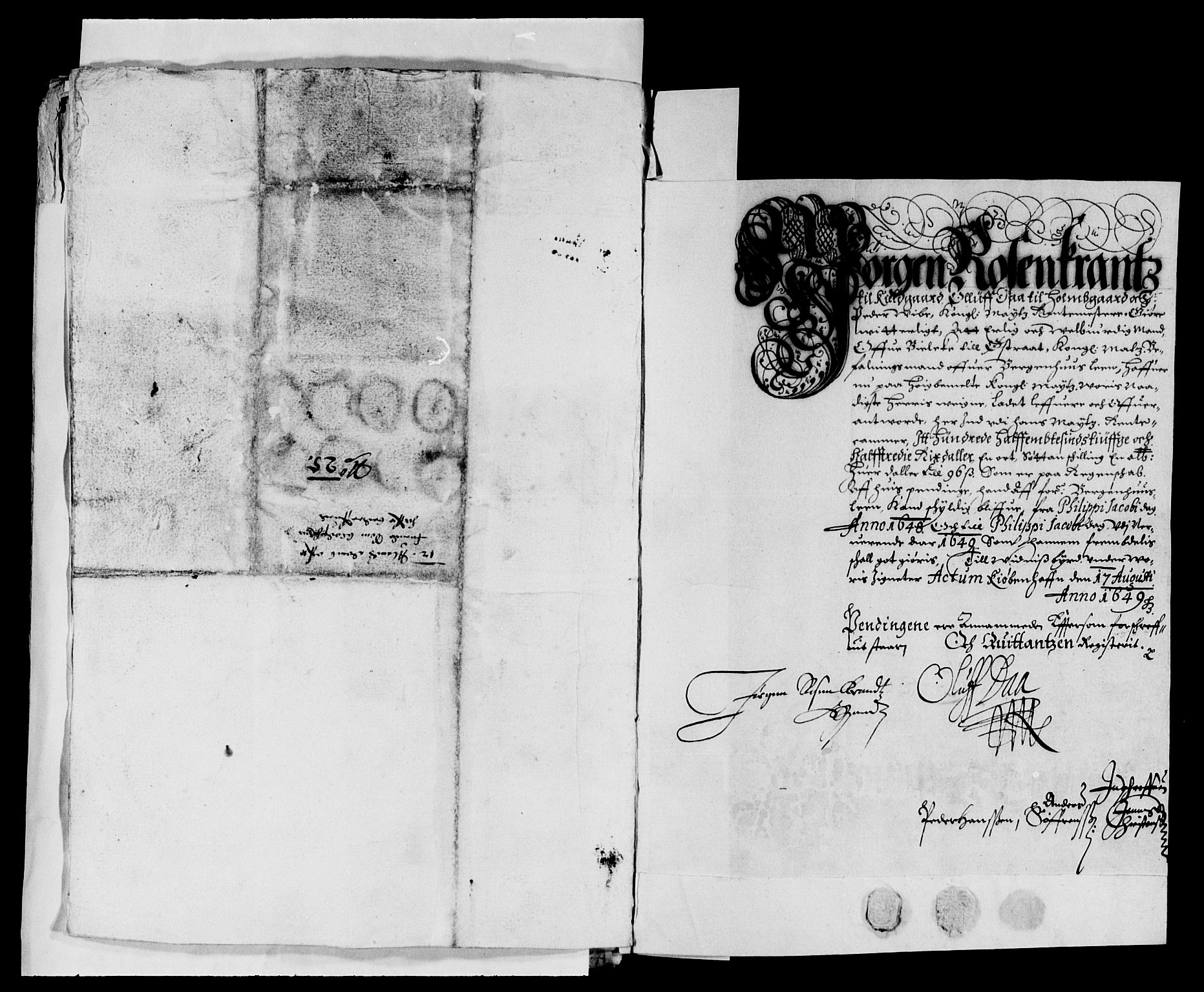 Rentekammeret inntil 1814, Reviderte regnskaper, Lensregnskaper, AV/RA-EA-5023/R/Rb/Rbt/L0111: Bergenhus len, 1648-1649