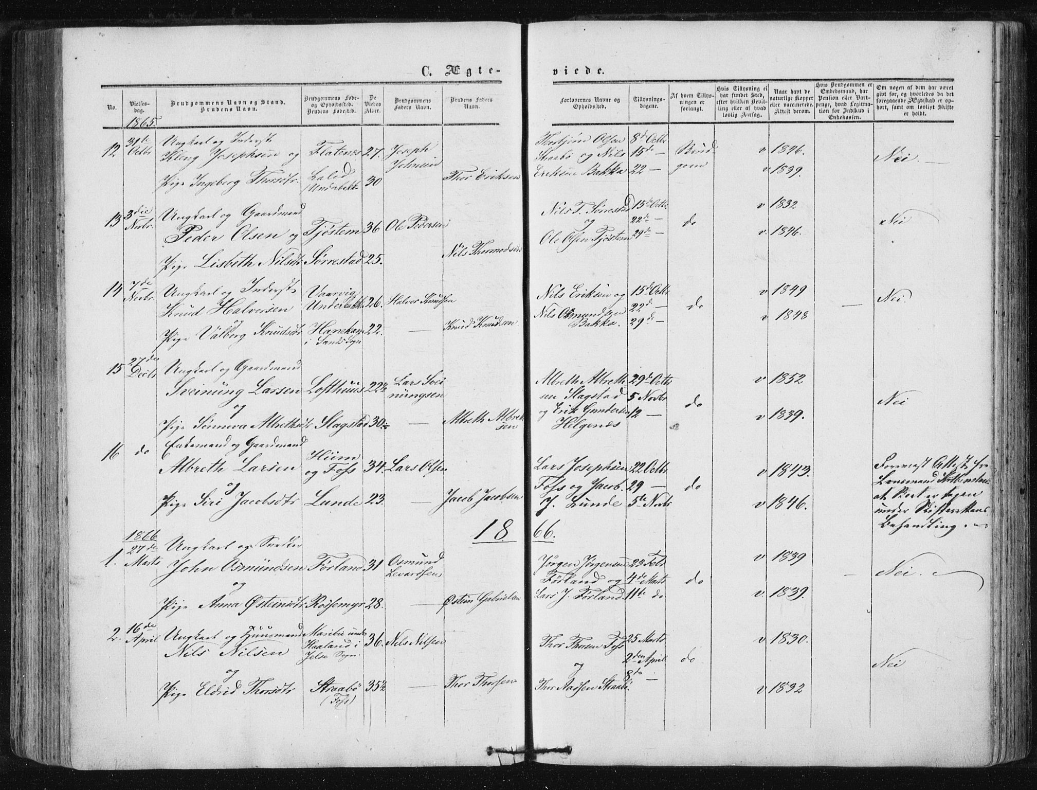 Suldal sokneprestkontor, AV/SAST-A-101845/01/IV/L0009: Ministerialbok nr. A 9, 1854-1868