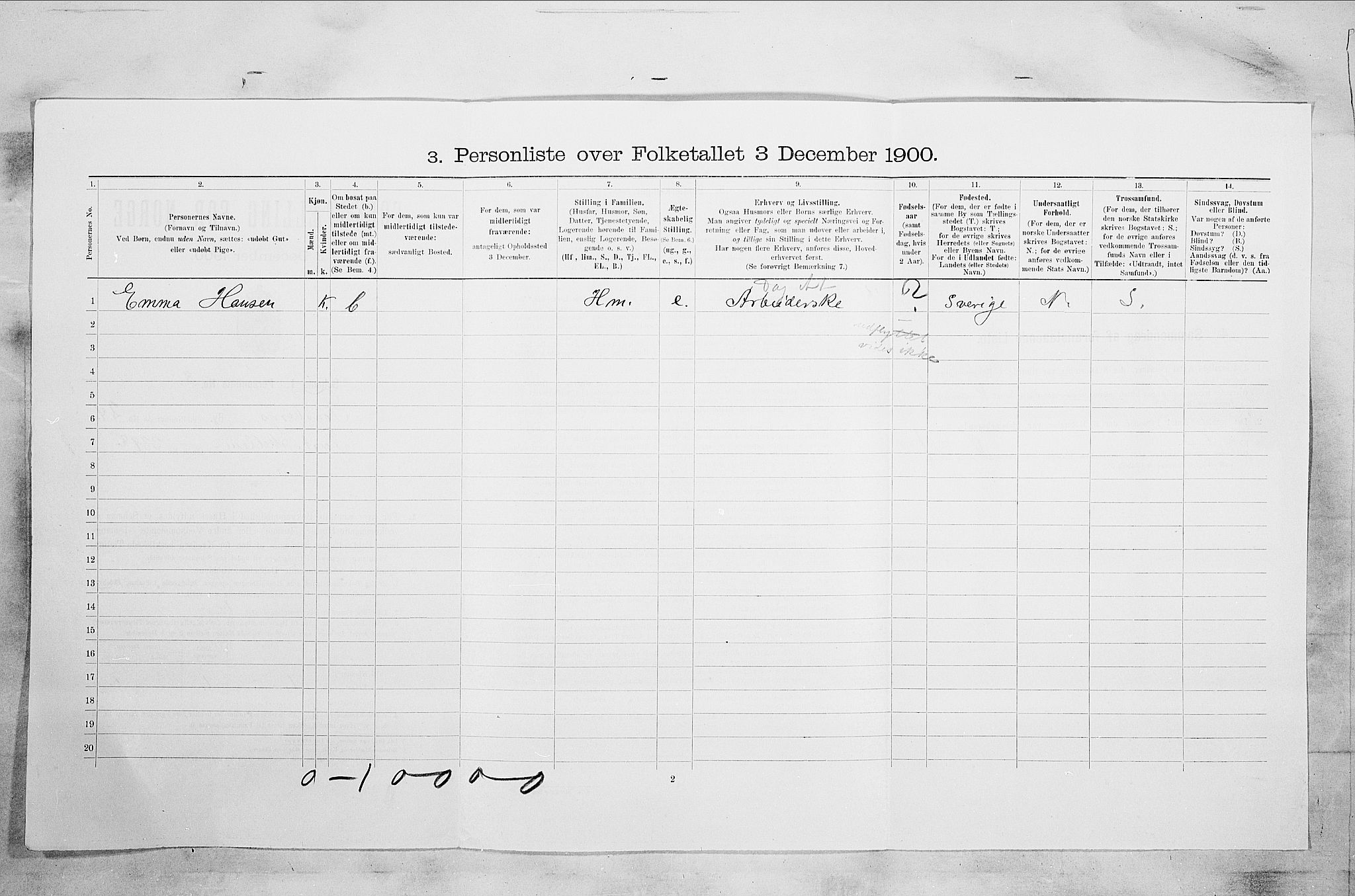 RA, Folketelling 1900 for 0705 Tønsberg kjøpstad, 1900, s. 3760