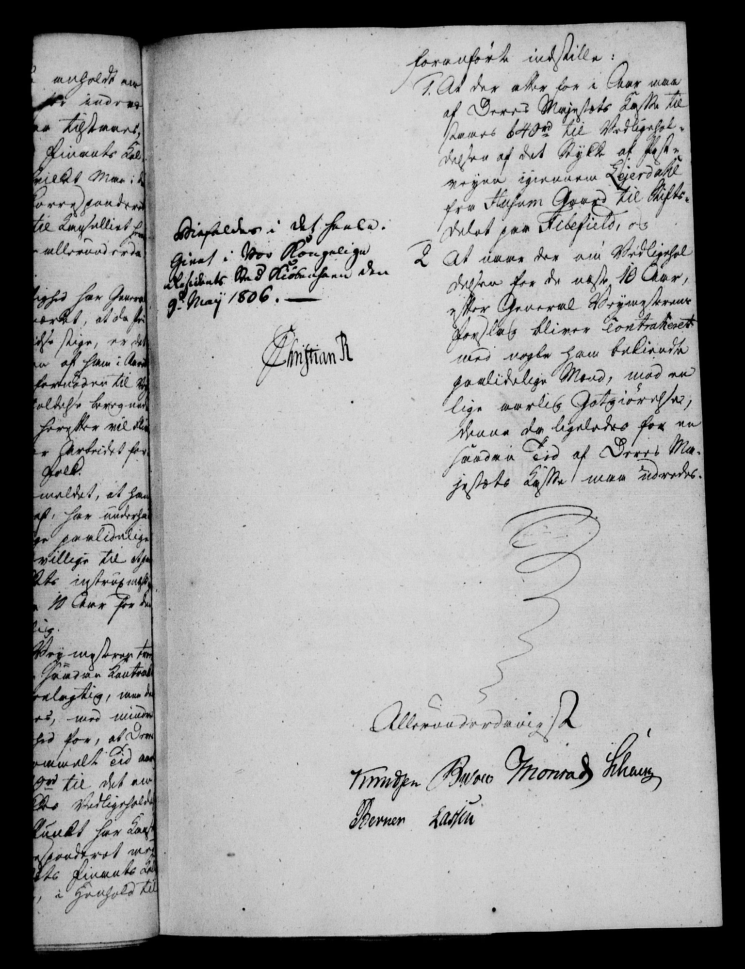 Danske Kanselli 1800-1814, AV/RA-EA-3024/H/Hf/Hfa/Hfaa/L0007: Ekstrakt av forestillinger, 1806