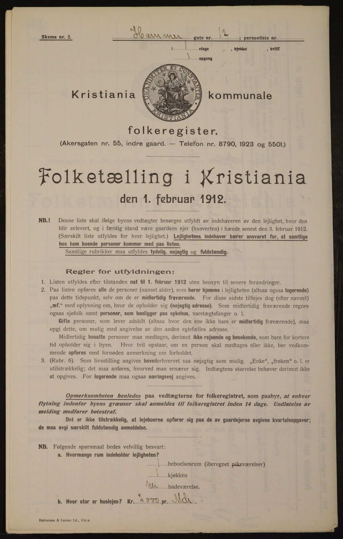 OBA, Kommunal folketelling 1.2.1912 for Kristiania, 1912, s. 34341