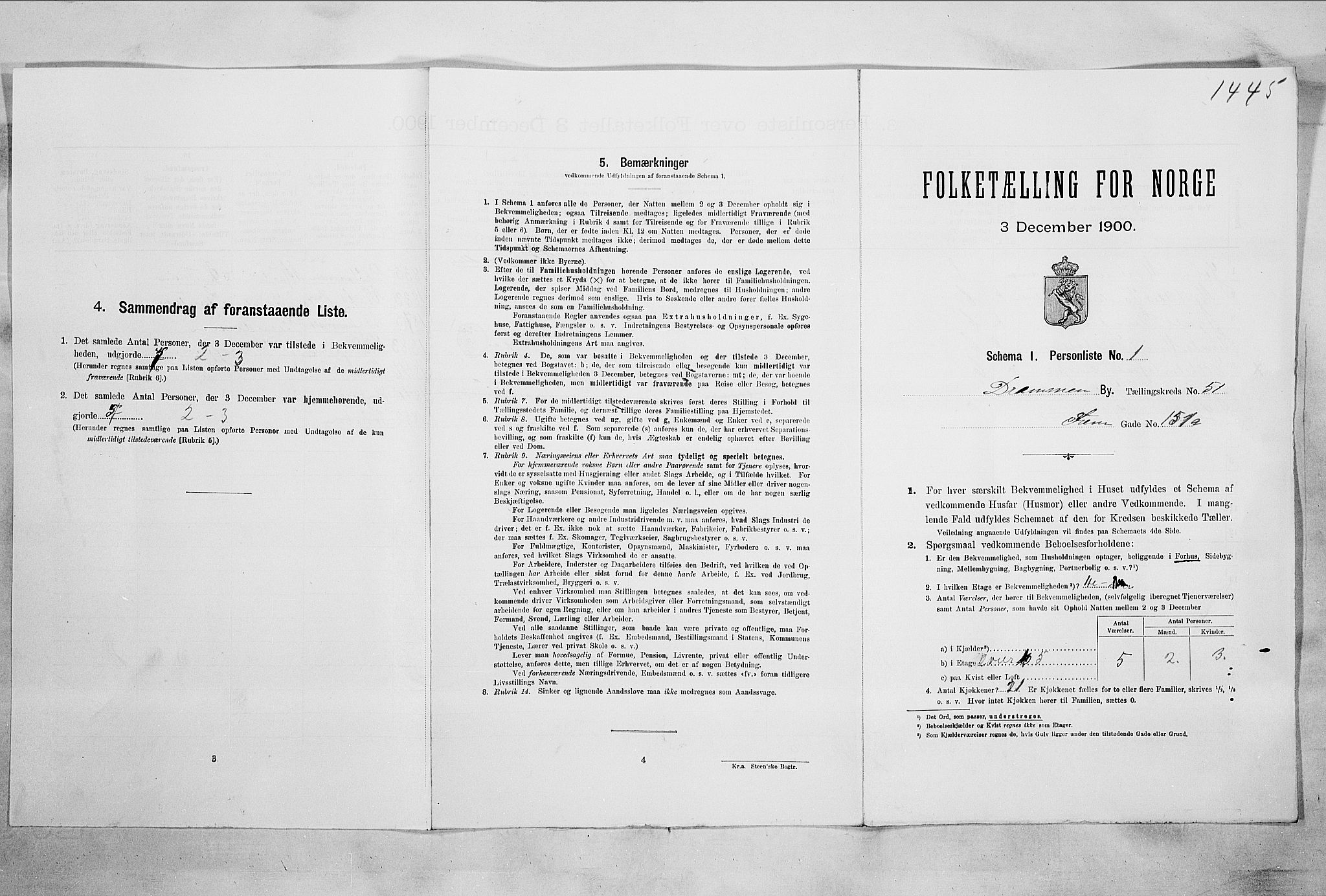 RA, Folketelling 1900 for 0602 Drammen kjøpstad, 1900, s. 8764