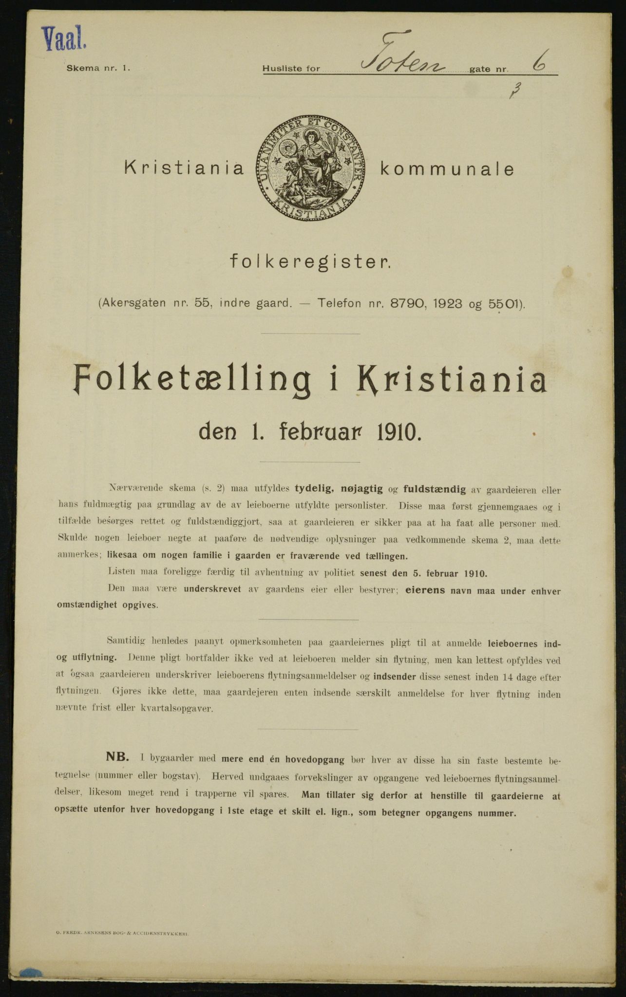 OBA, Kommunal folketelling 1.2.1910 for Kristiania, 1910, s. 109577