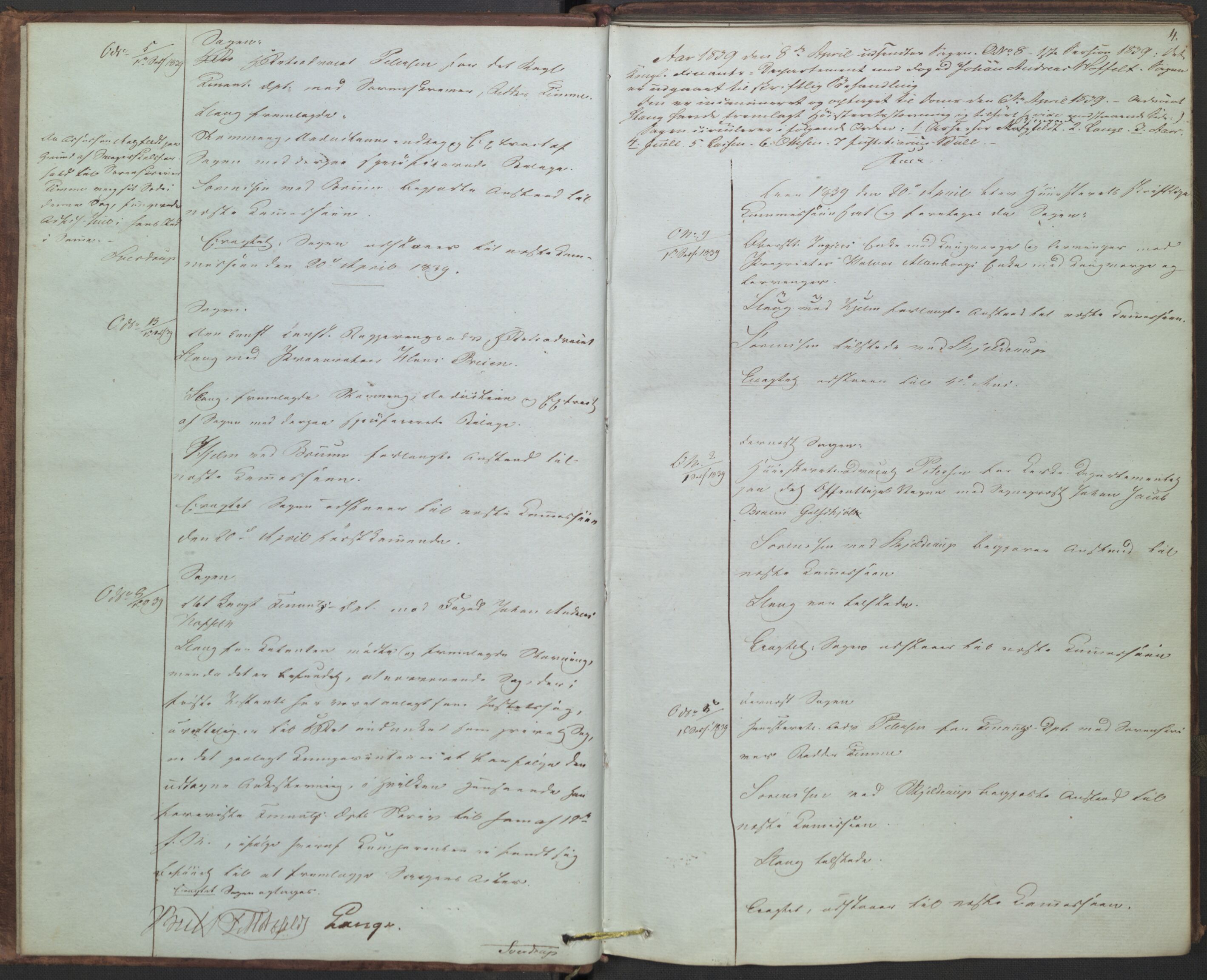 Høyesterett, AV/RA-S-1002/E/Ef/L0005: Protokoll over saker som gikk til skriftlig behandling, 1838-1843, s. 3b-4a