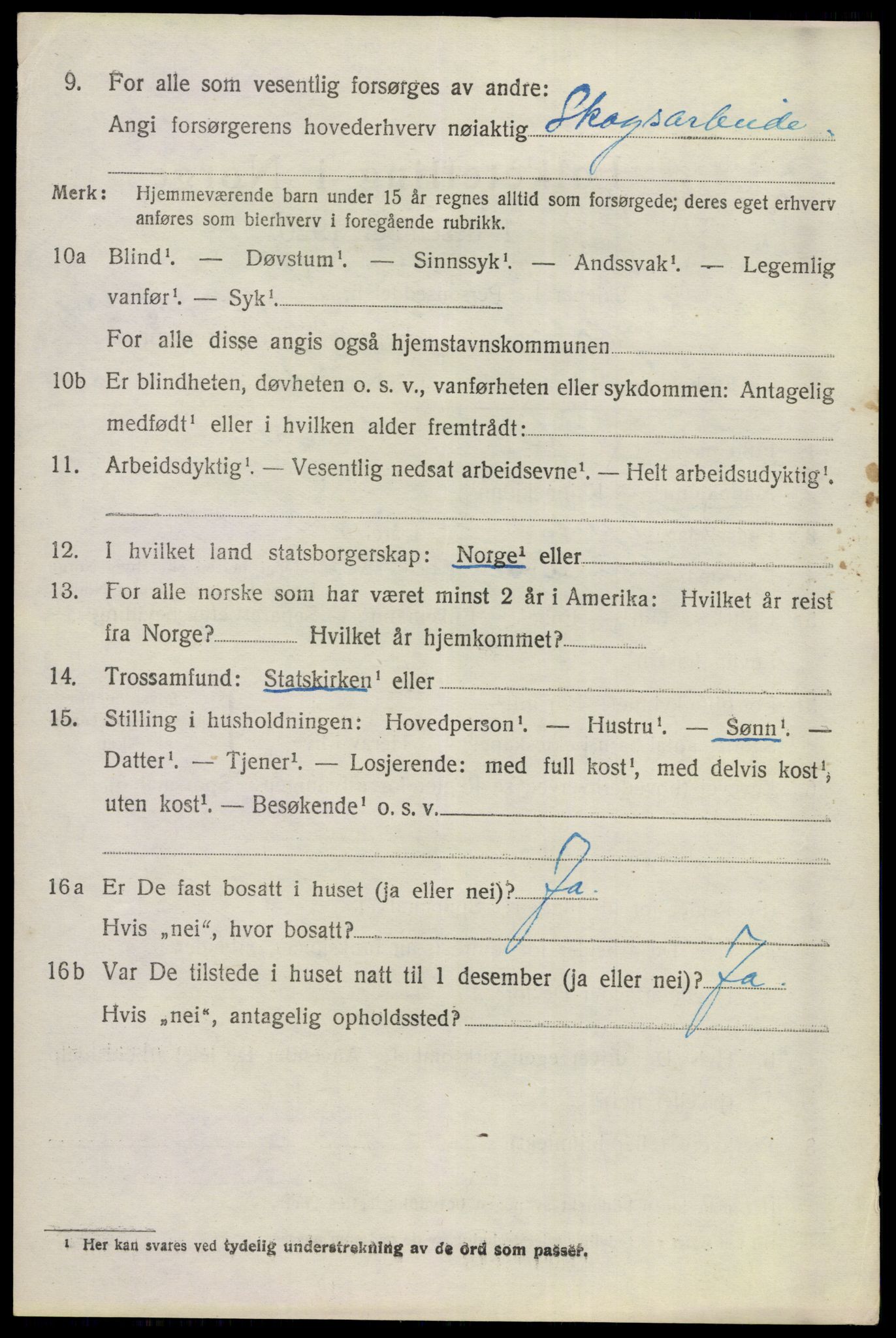 SAKO, Folketelling 1920 for 0621 Sigdal herred, 1920, s. 8907