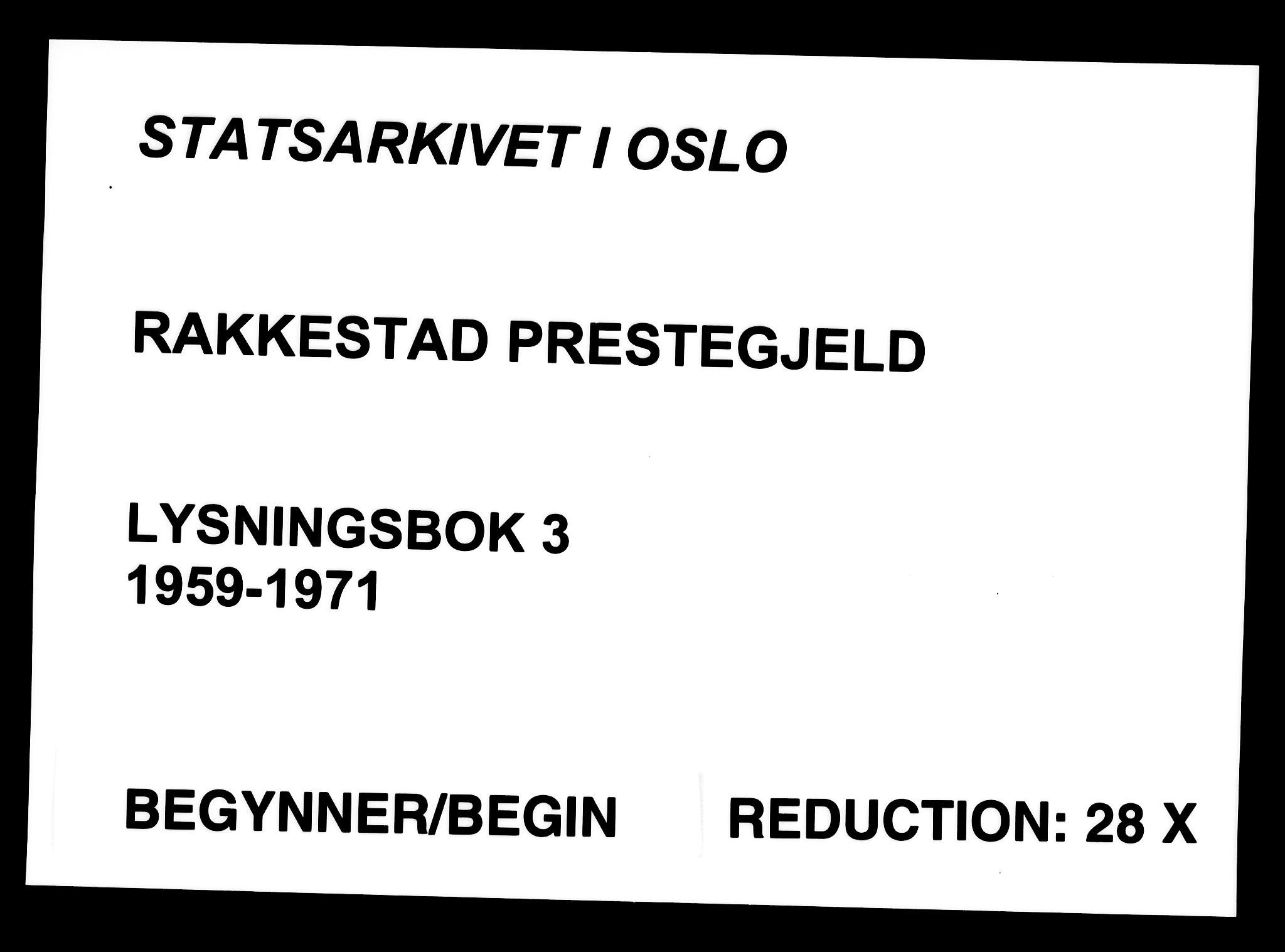 Rakkestad prestekontor Kirkebøker, AV/SAO-A-2008/H/Ha/L0003: Lysningsprotokoll nr. 3, 1959-1971