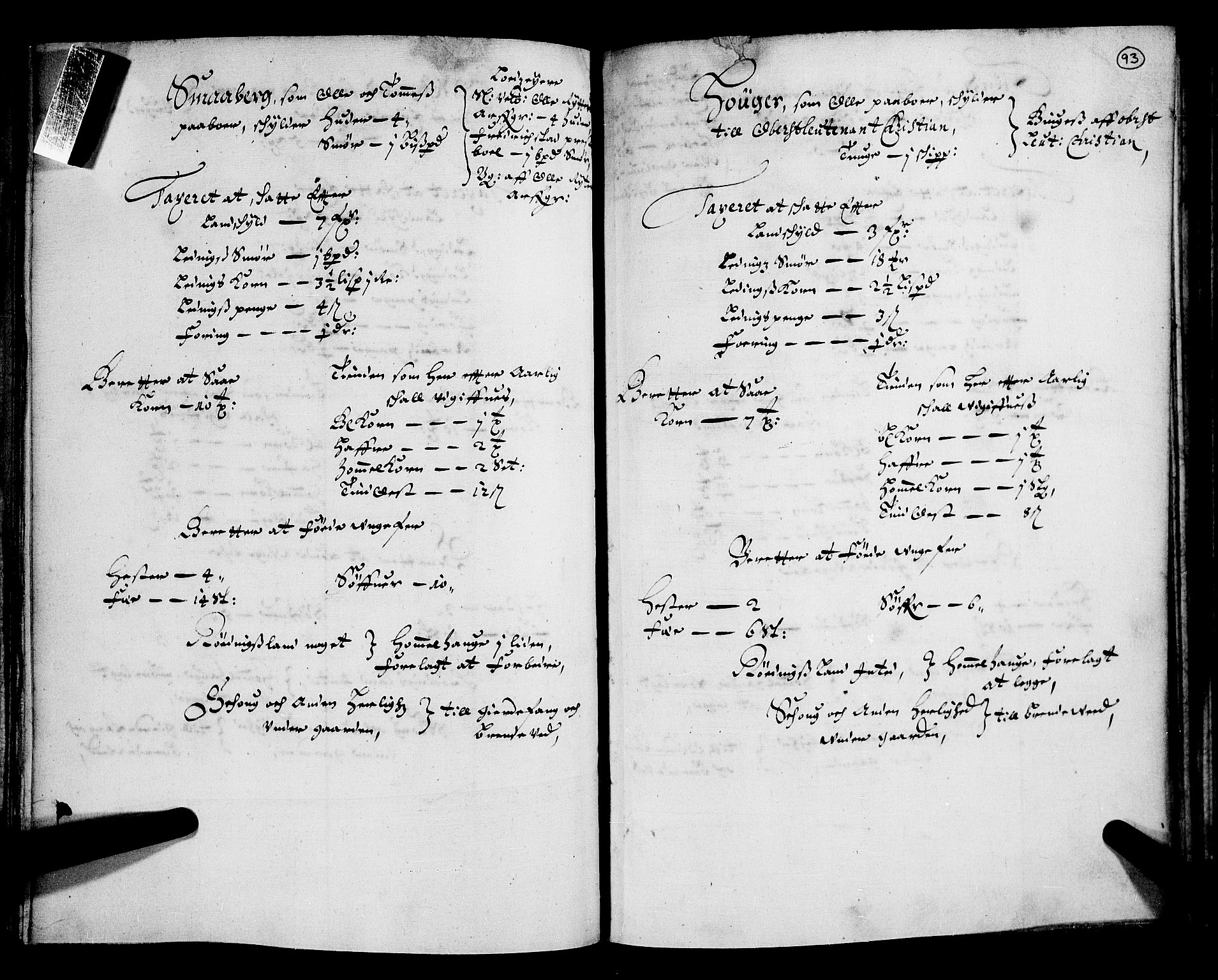 Rentekammeret inntil 1814, Realistisk ordnet avdeling, AV/RA-EA-4070/N/Nb/Nba/L0004: Tune, Veme, Åbygge og Hvaler, 1. del, 1667, s. 92b-93a