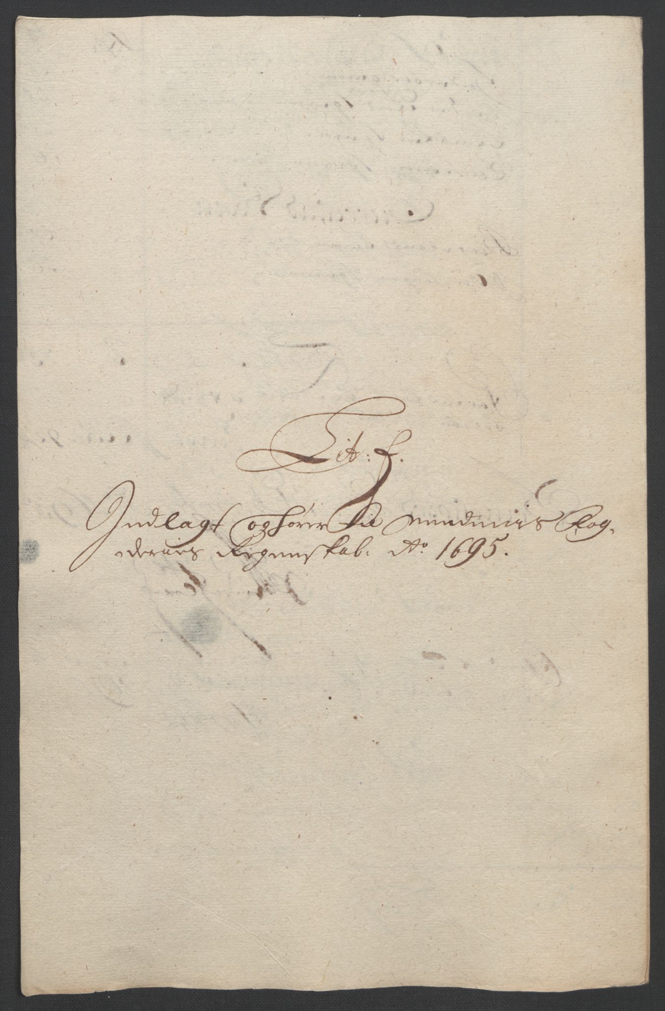 Rentekammeret inntil 1814, Reviderte regnskaper, Fogderegnskap, RA/EA-4092/R39/L2312: Fogderegnskap Nedenes, 1693-1695, s. 259