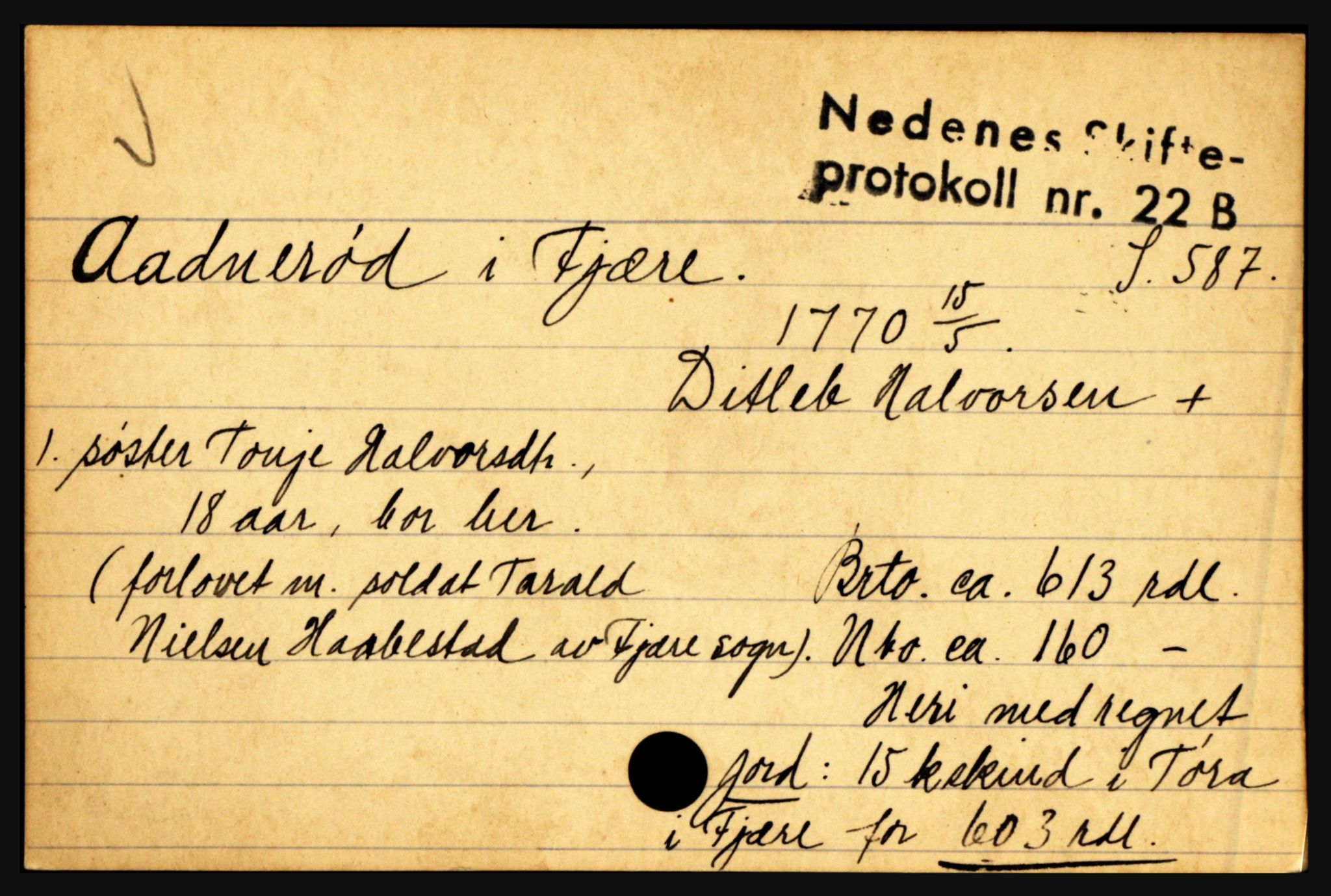 Nedenes sorenskriveri før 1824, AV/SAK-1221-0007/H, s. 34567