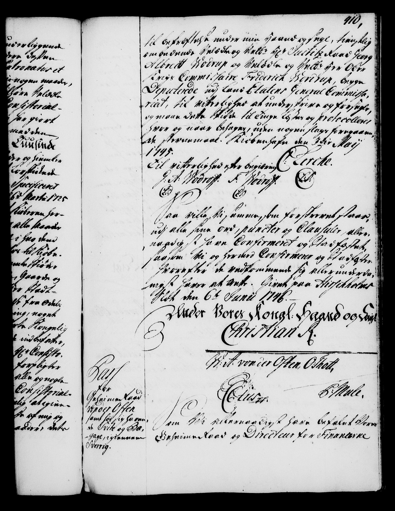 Rentekammeret, Kammerkanselliet, RA/EA-3111/G/Gg/Gga/L0005: Norsk ekspedisjonsprotokoll med register (merket RK 53.5), 1741-1749, s. 410