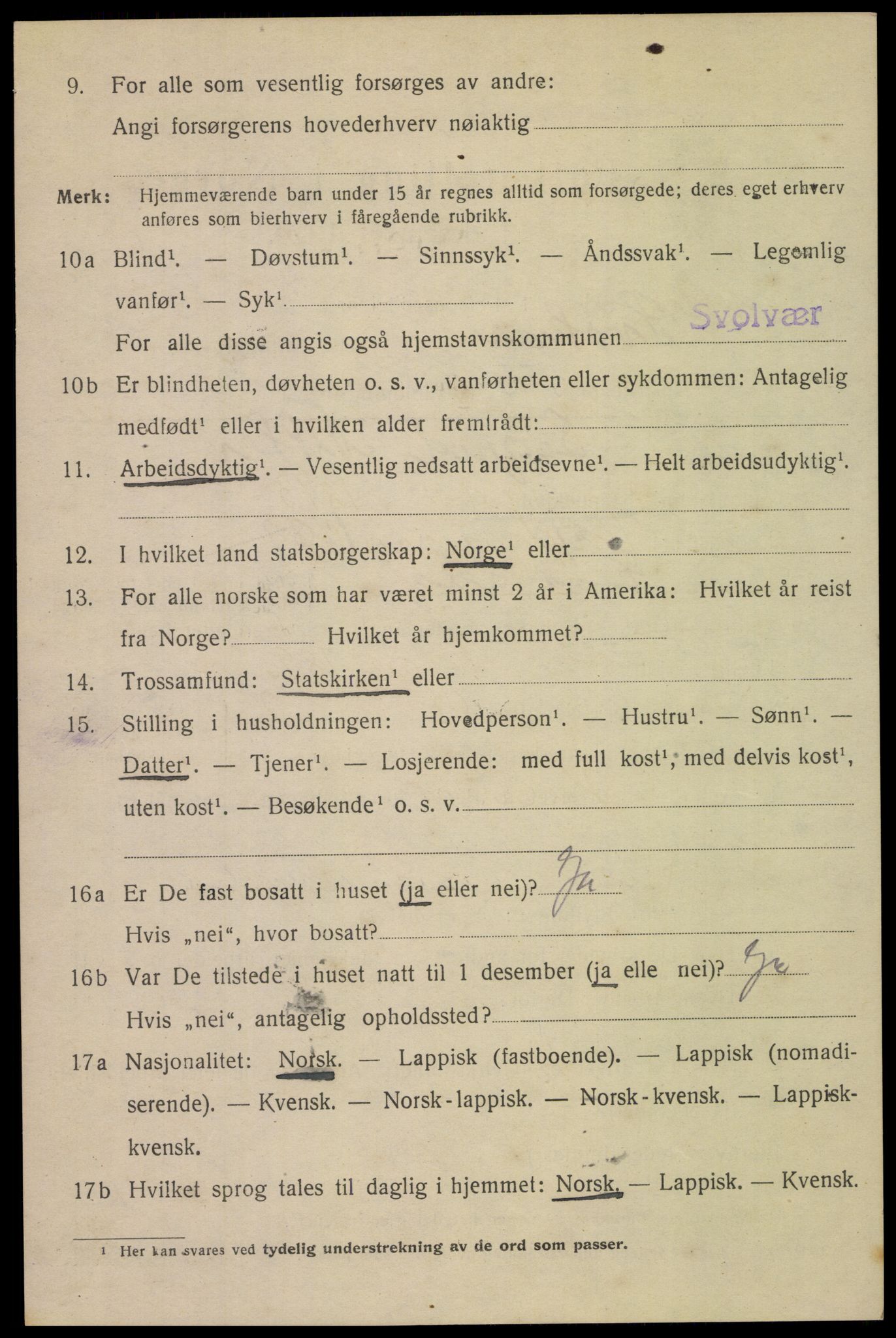 SAT, Folketelling 1920 for 1806 Svolvær kjøpstad, 1920, s. 4937