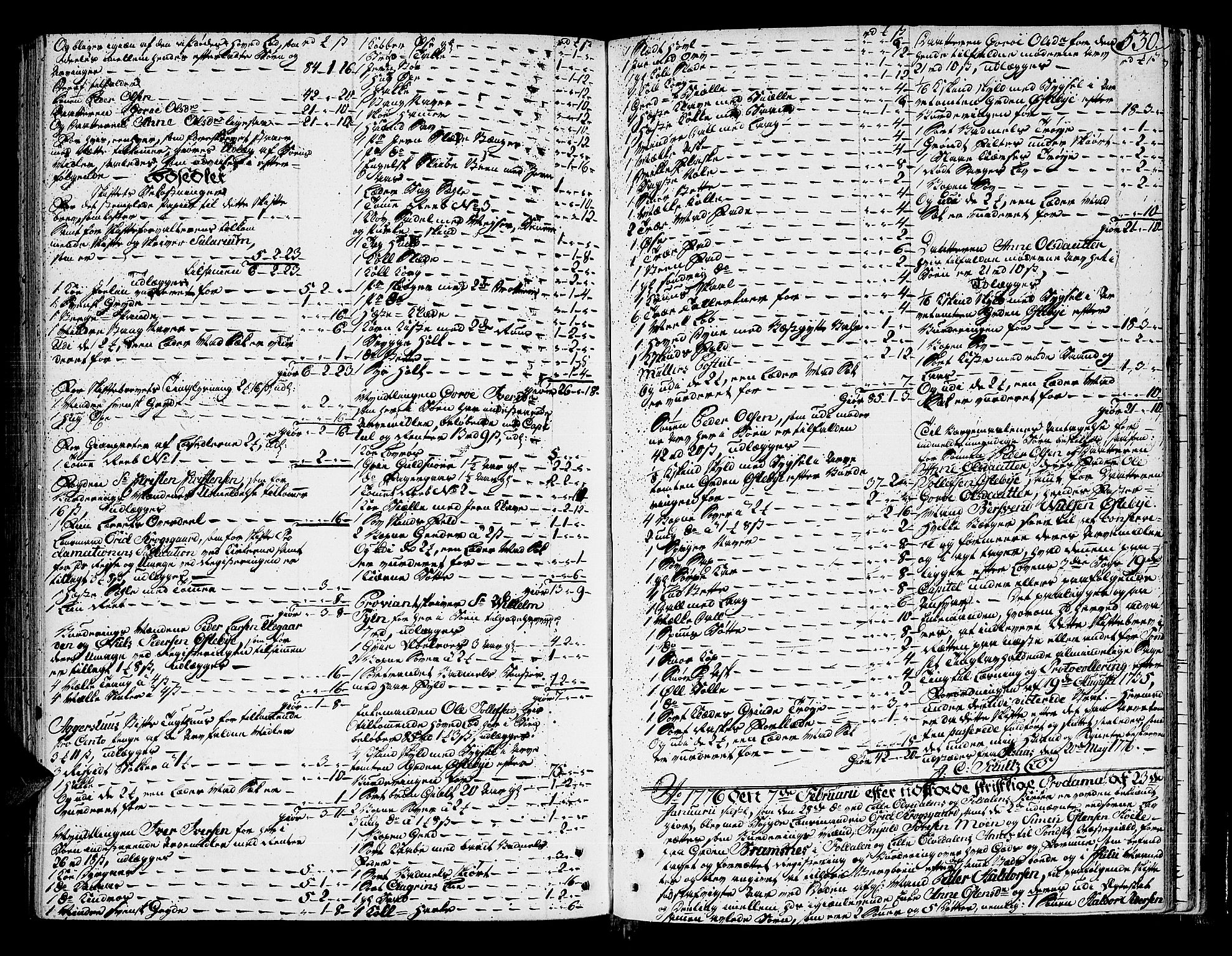 Østerdalen sorenskriveri, AV/SAH-TING-032/J/Ja/L0002/0002: Skifteprotokoll / 2B:, 1773-1776, s. 529b-530a