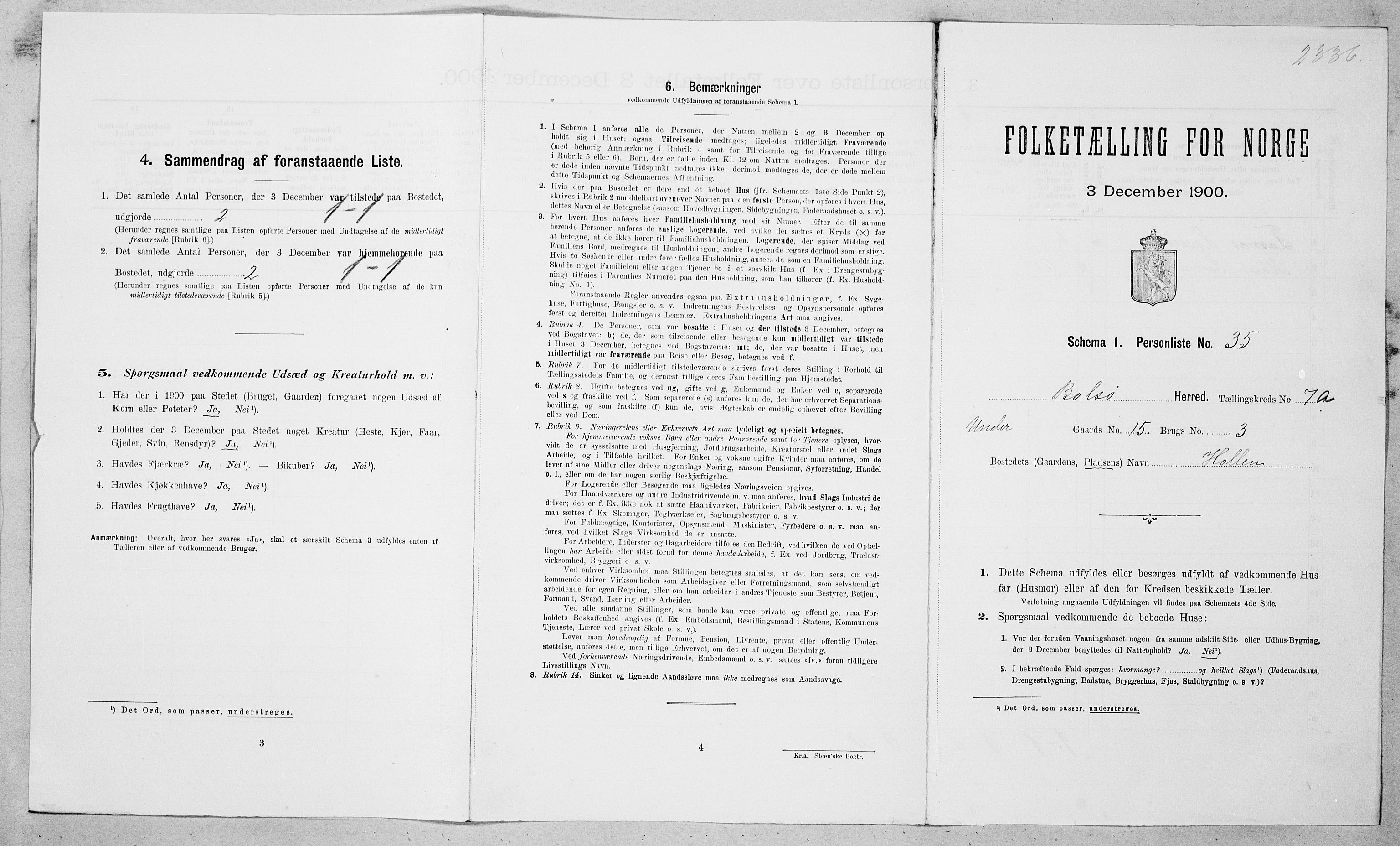 SAT, Folketelling 1900 for 1544 Bolsøy herred, 1900, s. 1250