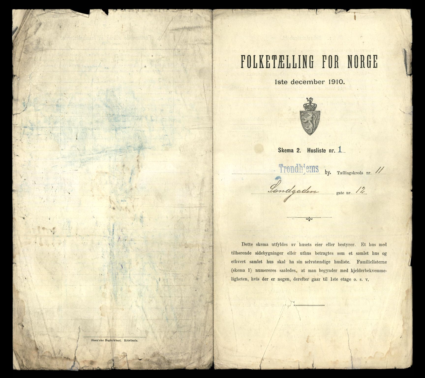 RA, Folketelling 1910 for 1601 Trondheim kjøpstad, 1910, s. 4055