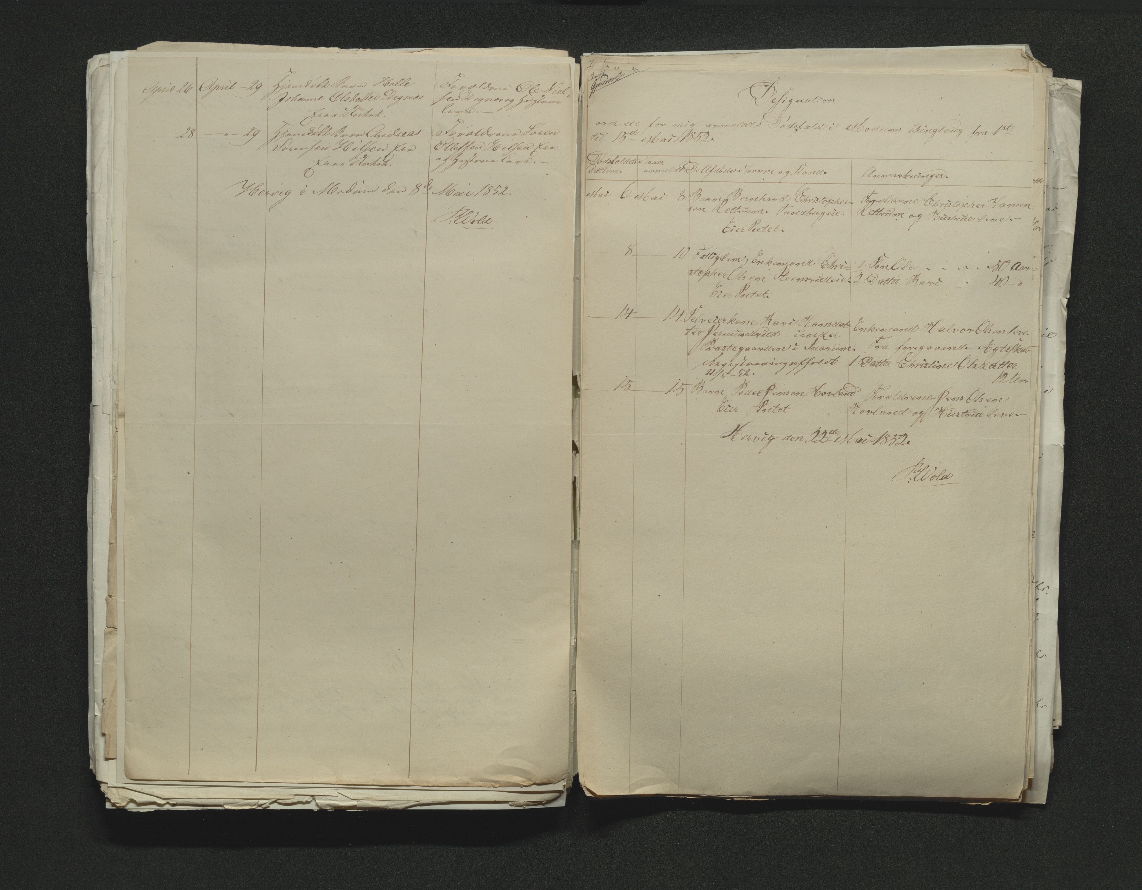Eiker, Modum og Sigdal sorenskriveri, AV/SAKO-A-123/H/Ha/Hab/L0008: Dødsfallsmeldinger, 1850-1853