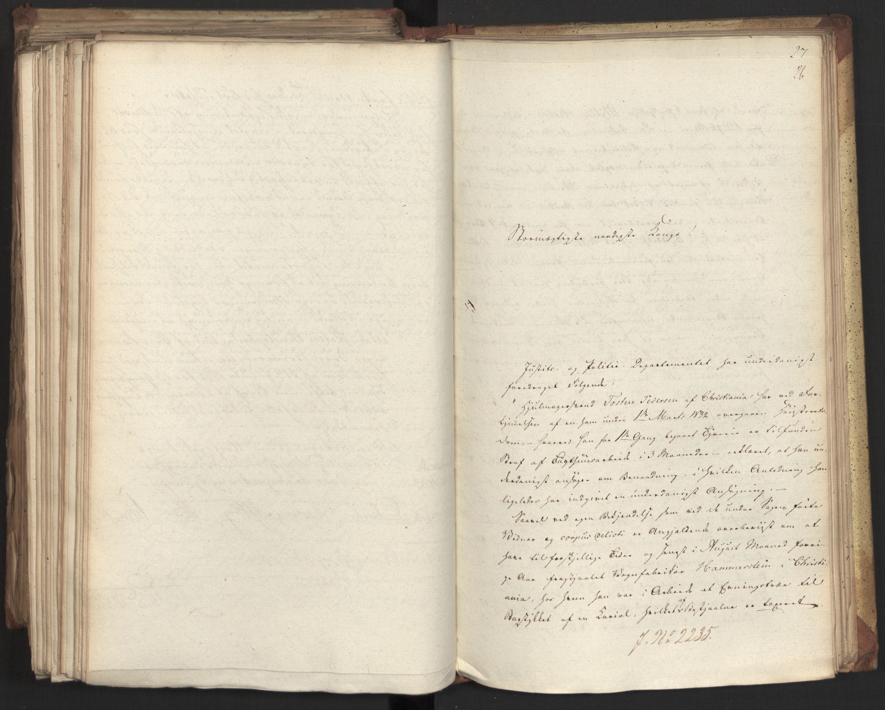 Statsrådsavdelingen i Stockholm, AV/RA-S-1003/D/Da/L0077: Regjeringsinnstillinger nr. 2100-2259, 1832, s. 510