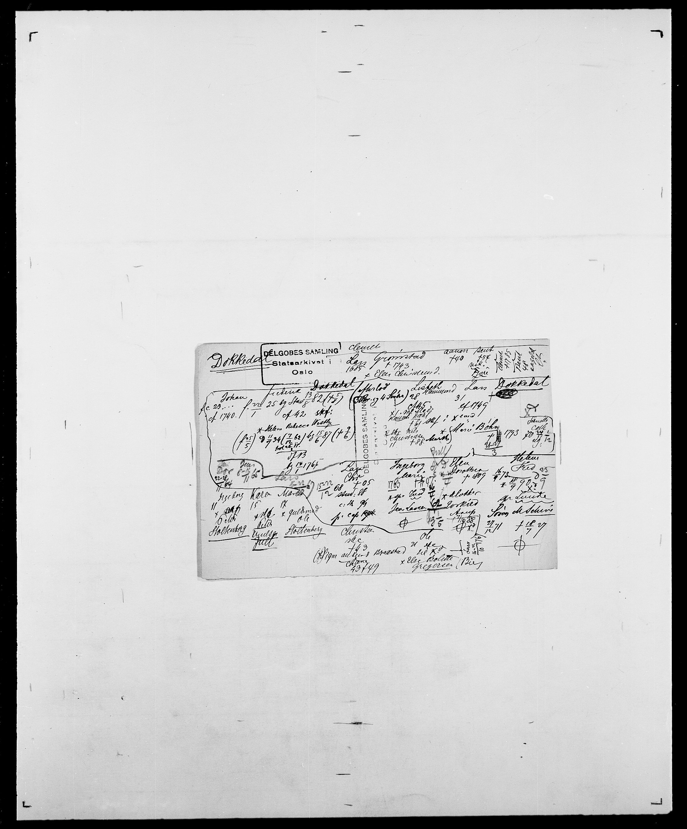 Delgobe, Charles Antoine - samling, AV/SAO-PAO-0038/D/Da/L0009: Dahl - v. Düren, s. 637