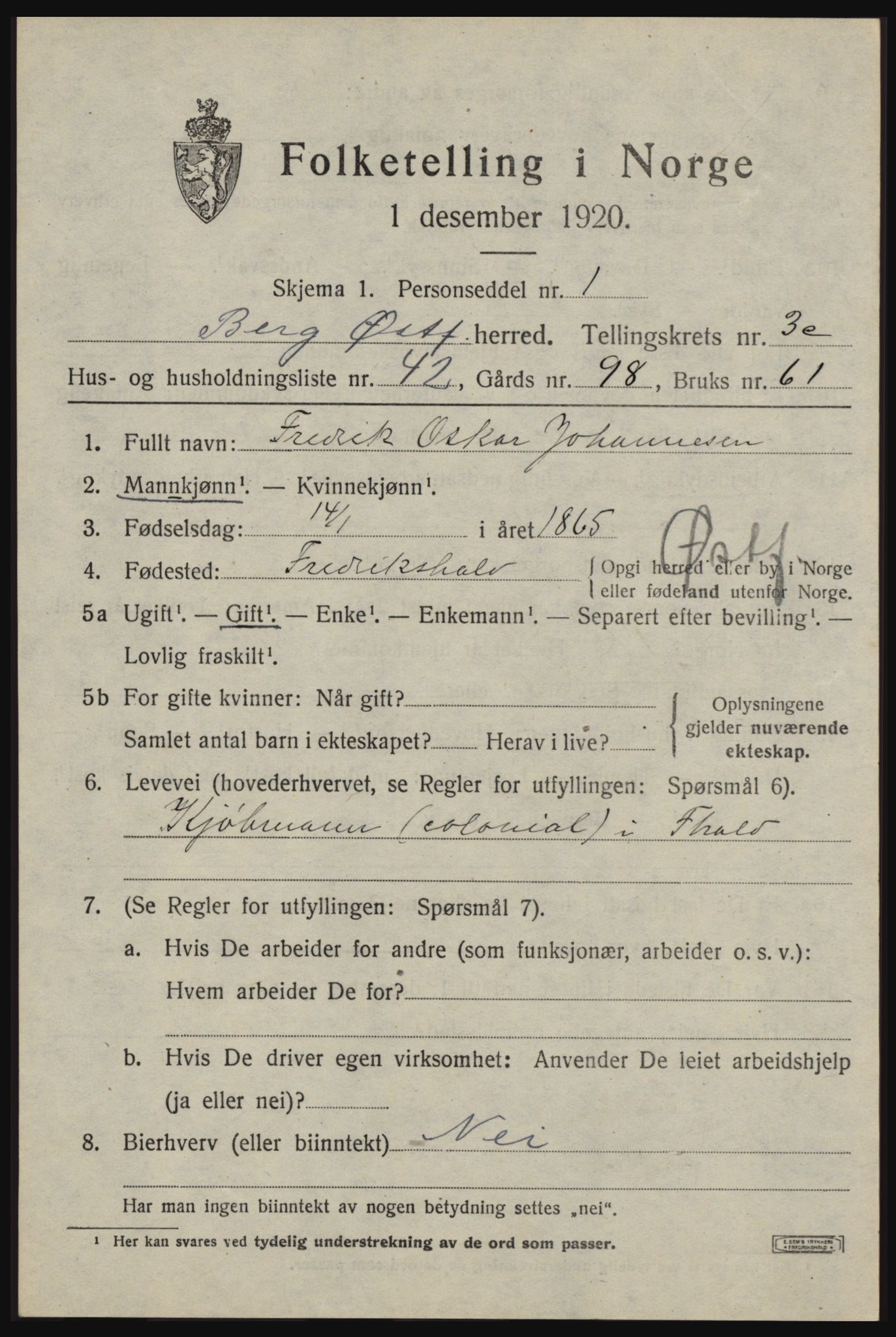 SAO, Folketelling 1920 for 0116 Berg herred, 1920, s. 7621