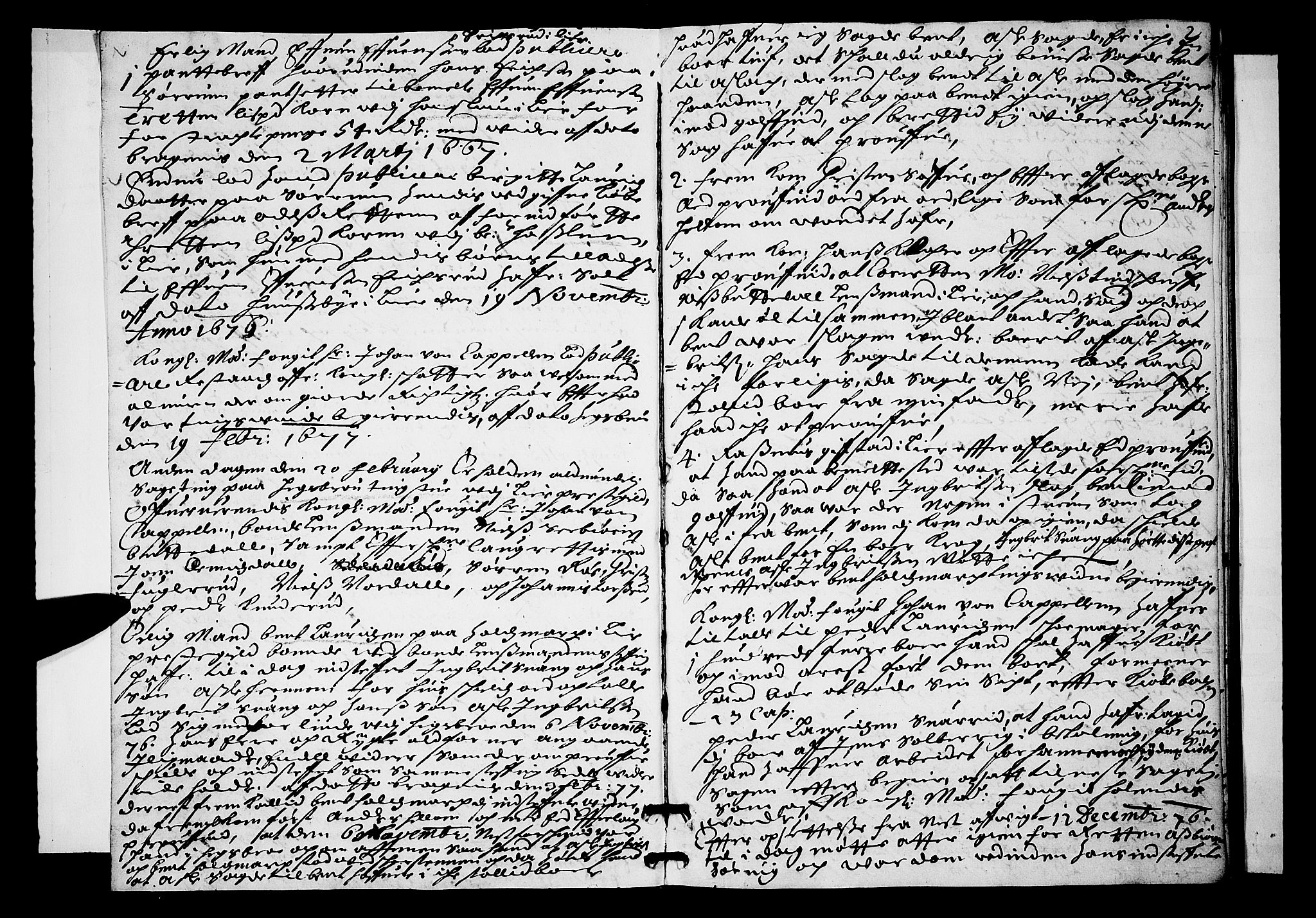 Lier, Røyken og Hurum sorenskriveri, AV/SAKO-A-89/F/Fa/L0018: Tingbok, 1677, s. 2
