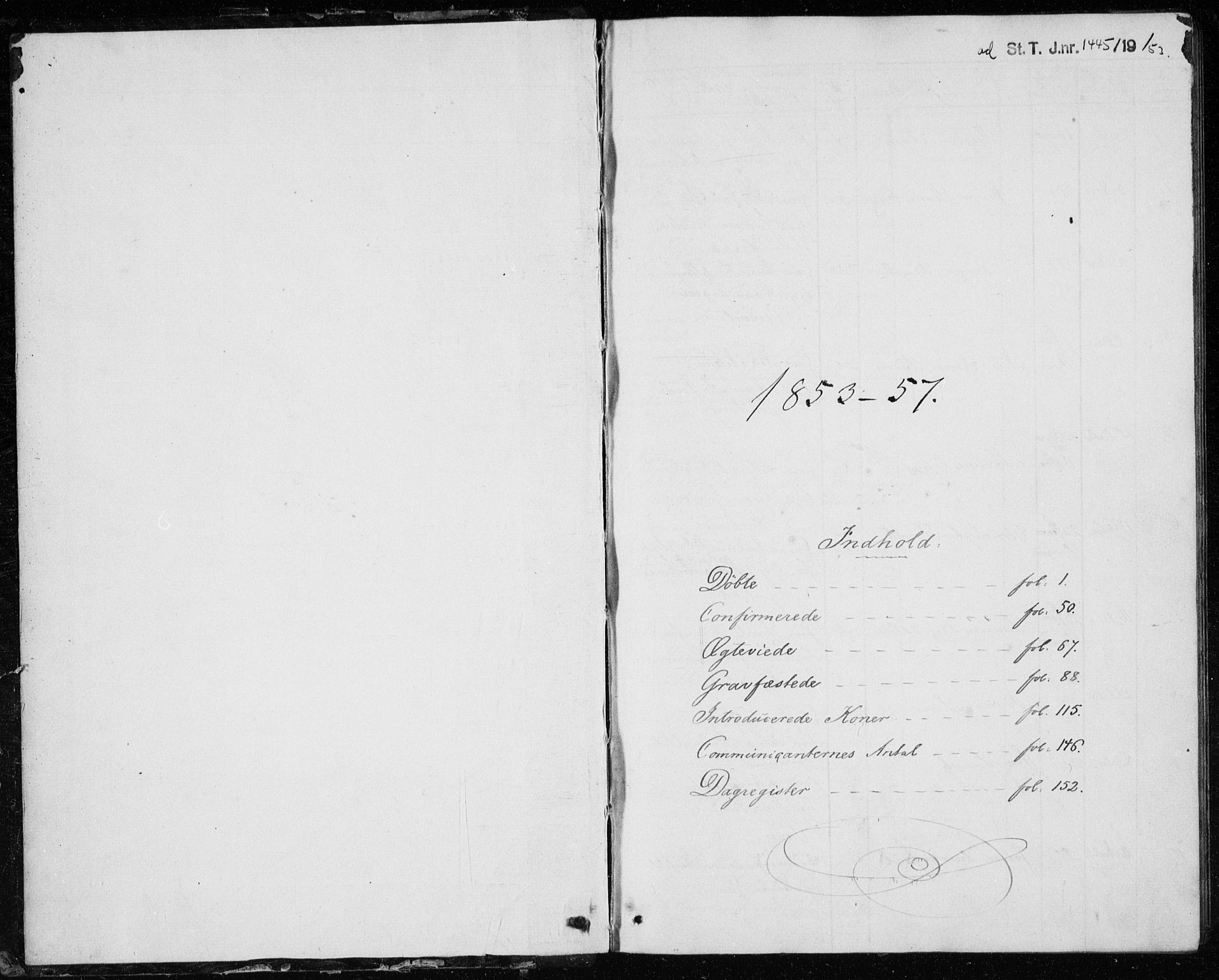Ministerialprotokoller, klokkerbøker og fødselsregistre - Møre og Romsdal, SAT/A-1454/528/L0416: Residerende kapellans bok nr. 528B04, 1853-1857, s. 1
