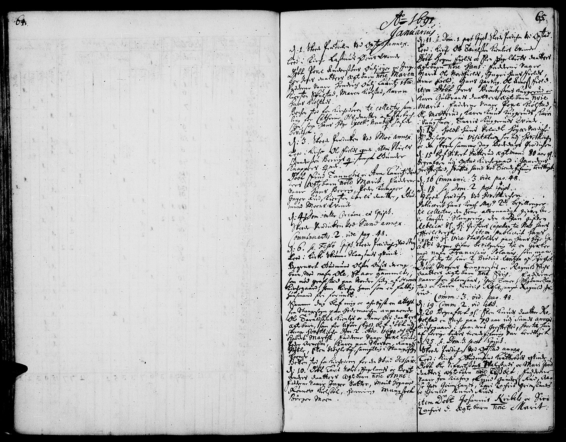 Strøm-Odalen prestekontor, AV/SAH-PREST-028/H/Ha/Haa/L0001: Ministerialbok nr. 1, 1689-1715, s. 64-65