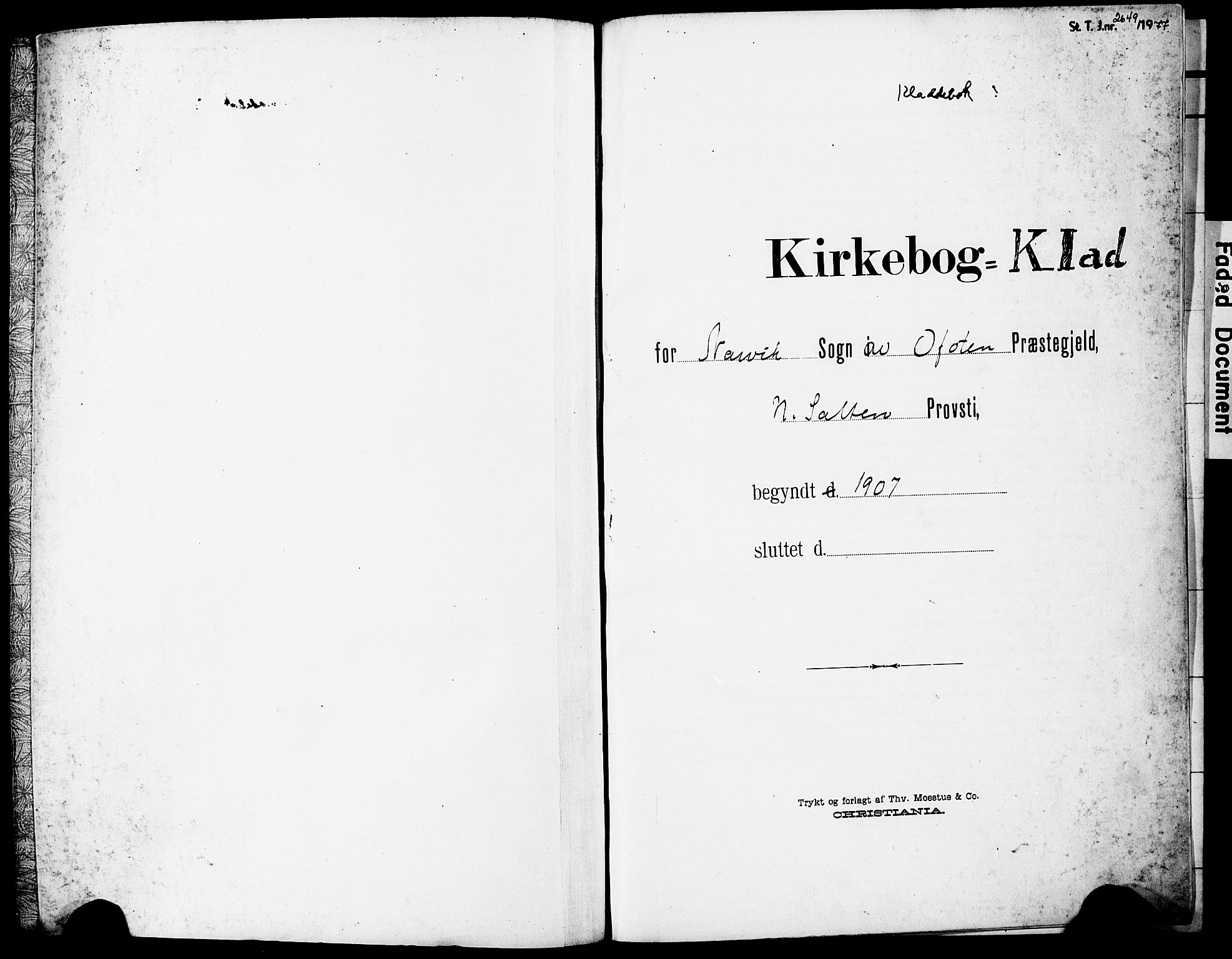 Ministerialprotokoller, klokkerbøker og fødselsregistre - Nordland, AV/SAT-A-1459/871/L0987: Ministerialbok nr. 871A03, 1909-1914