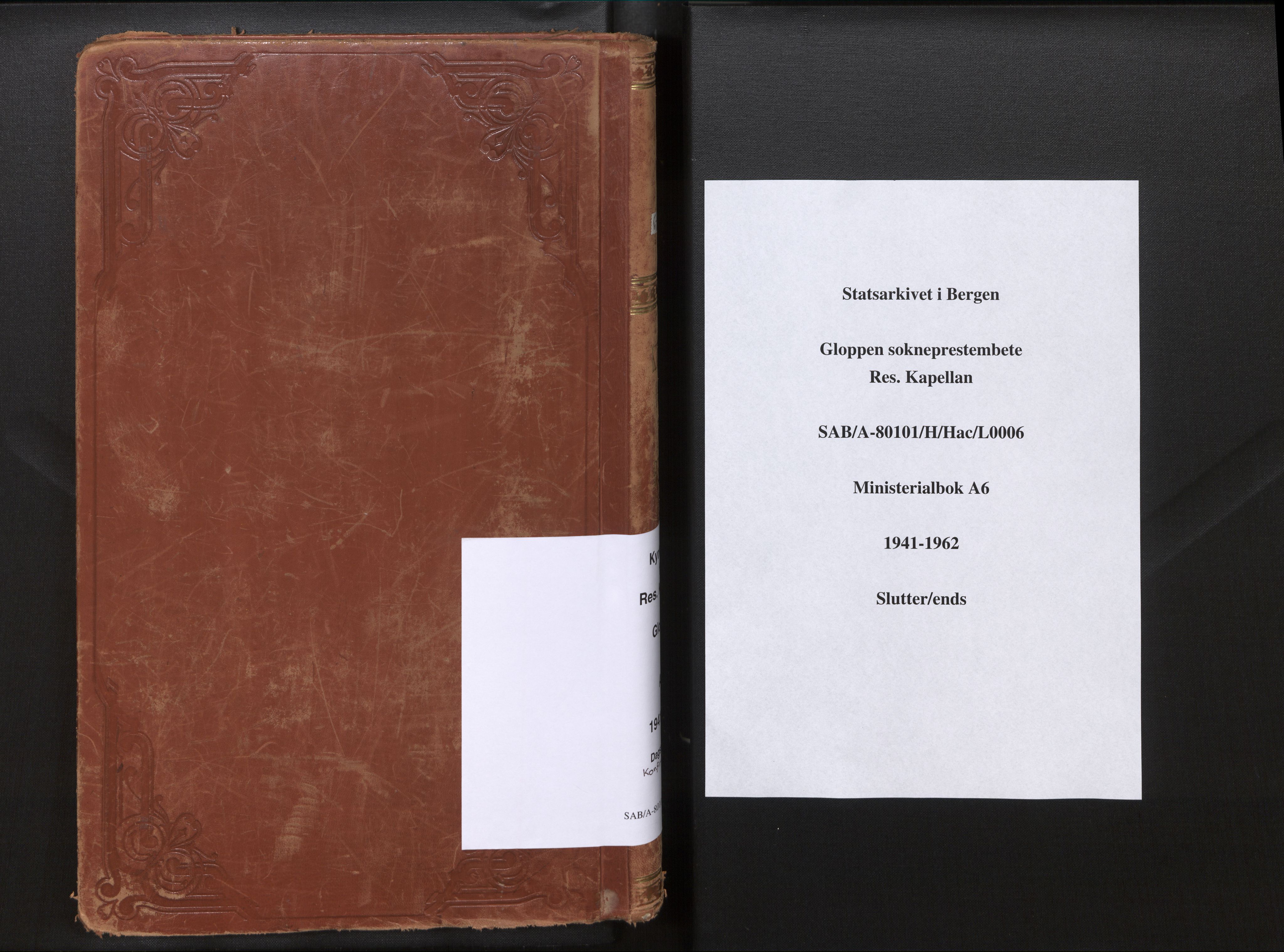 Gloppen sokneprestembete, SAB/A-80101/H/Hac/L0006: Residerende kapellans bok nr. A 6, 1941-1962