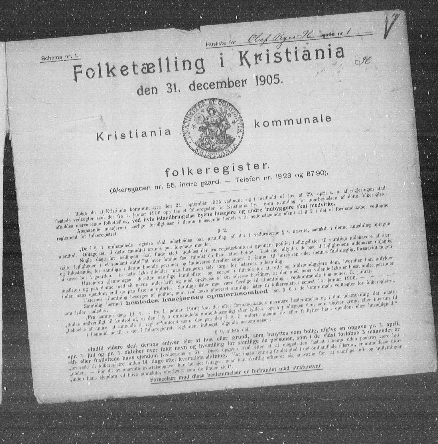 OBA, Kommunal folketelling 31.12.1905 for Kristiania kjøpstad, 1905, s. 39508