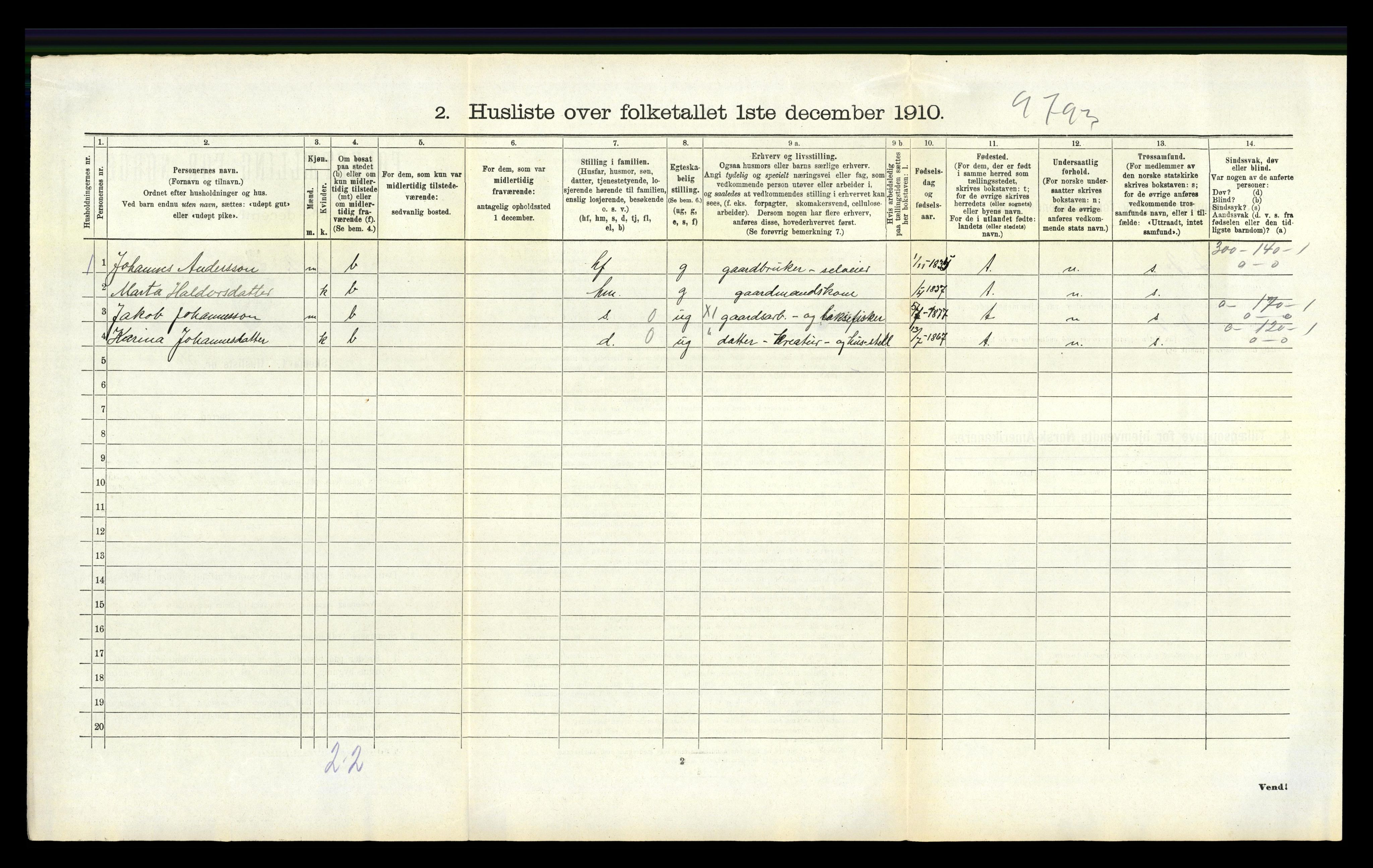 RA, Folketelling 1910 for 1254 Hamre herred, 1910, s. 549