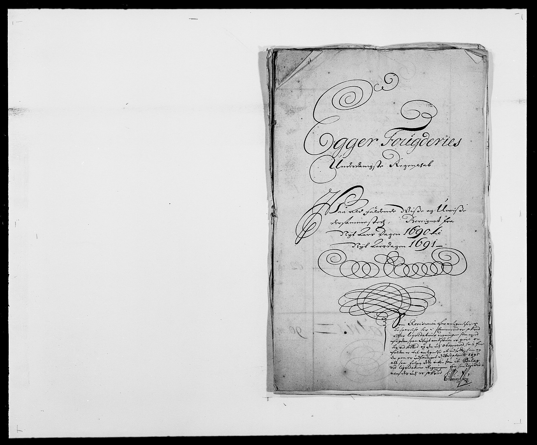 Rentekammeret inntil 1814, Reviderte regnskaper, Fogderegnskap, AV/RA-EA-4092/R28/L1689: Fogderegnskap Eiker og Lier, 1690-1691, s. 1