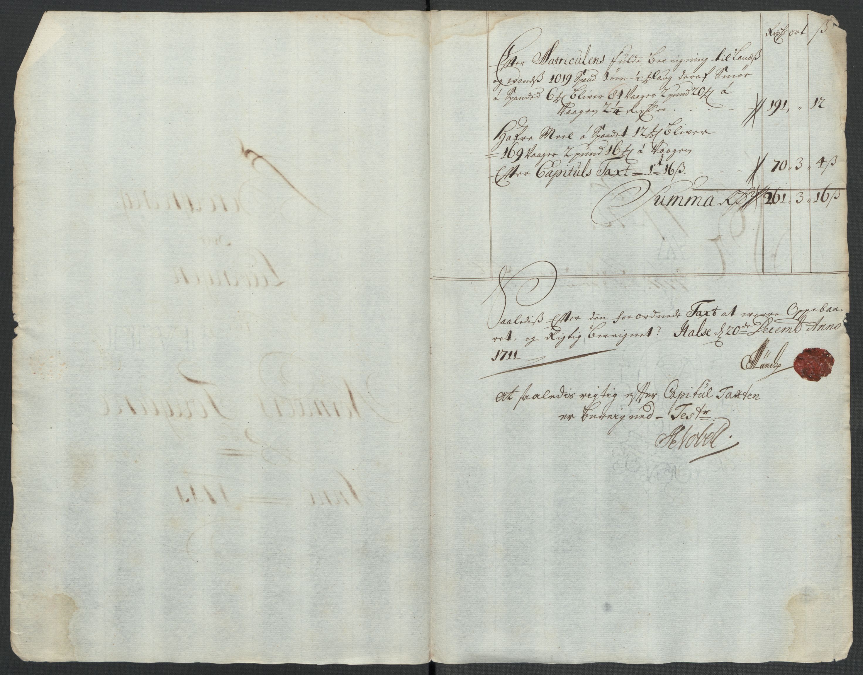 Rentekammeret inntil 1814, Reviderte regnskaper, Fogderegnskap, RA/EA-4092/R56/L3745: Fogderegnskap Nordmøre, 1711, s. 338