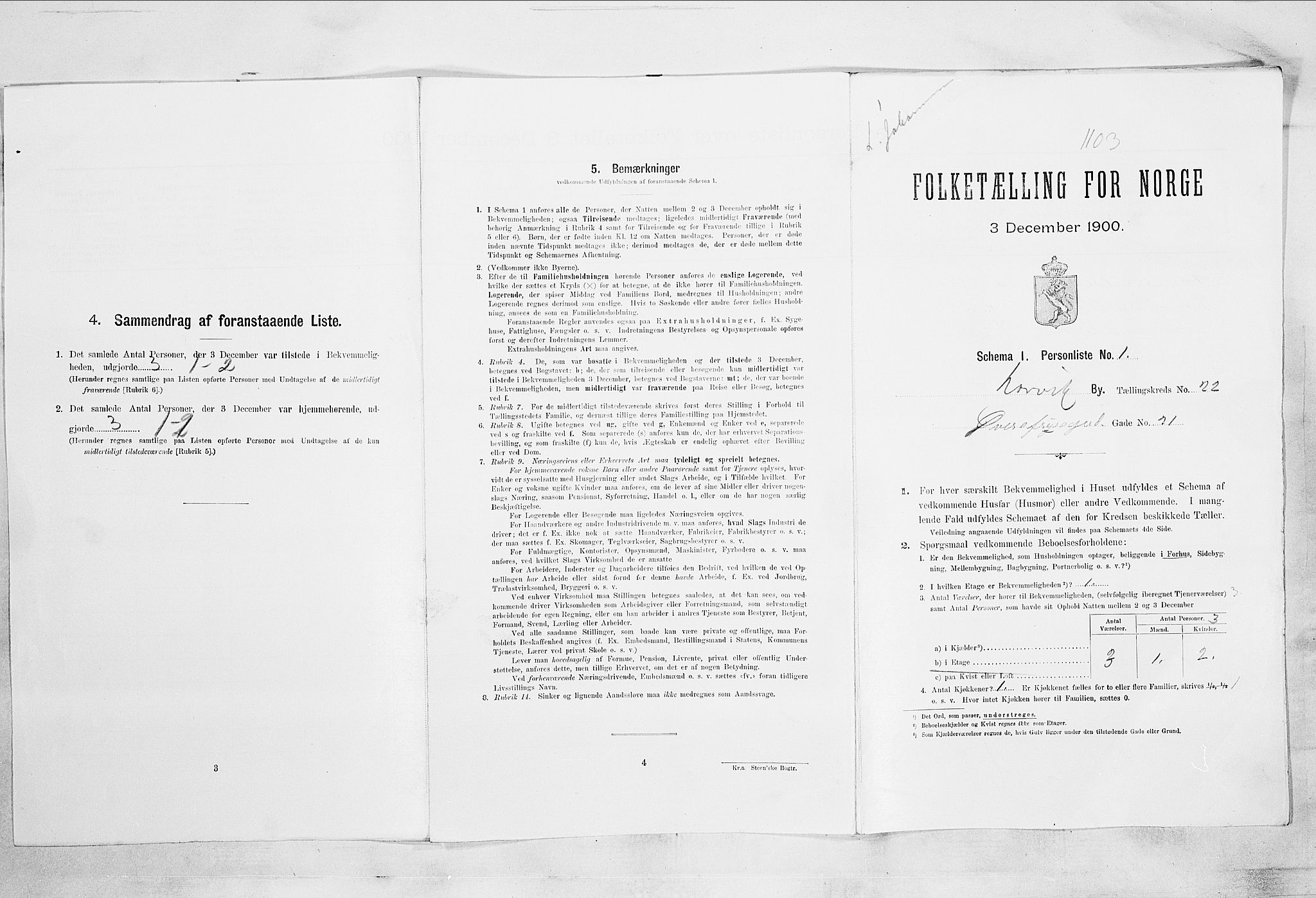 RA, Folketelling 1900 for 0707 Larvik kjøpstad, 1900, s. 2162