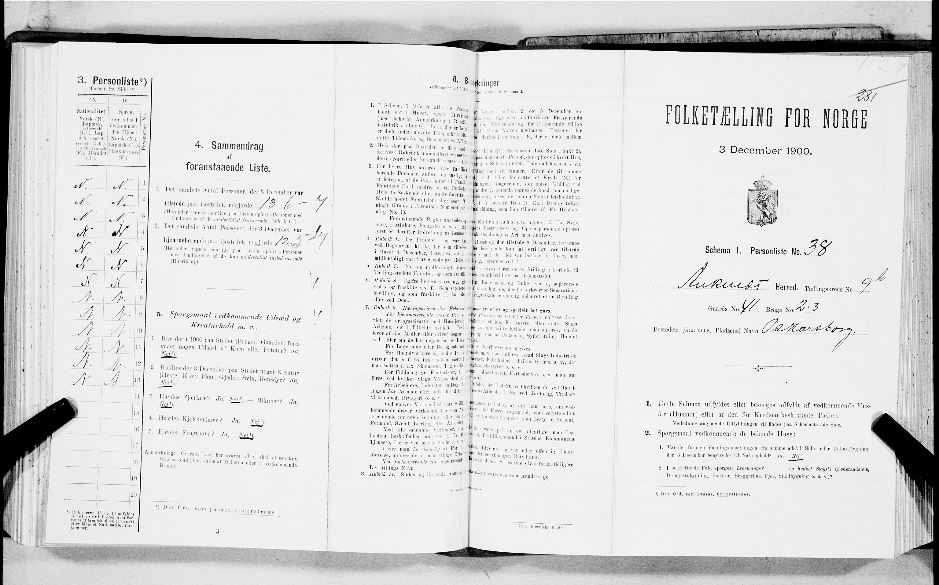 SAT, Folketelling 1900 for 1855 Ankenes herred, 1900, s. 928