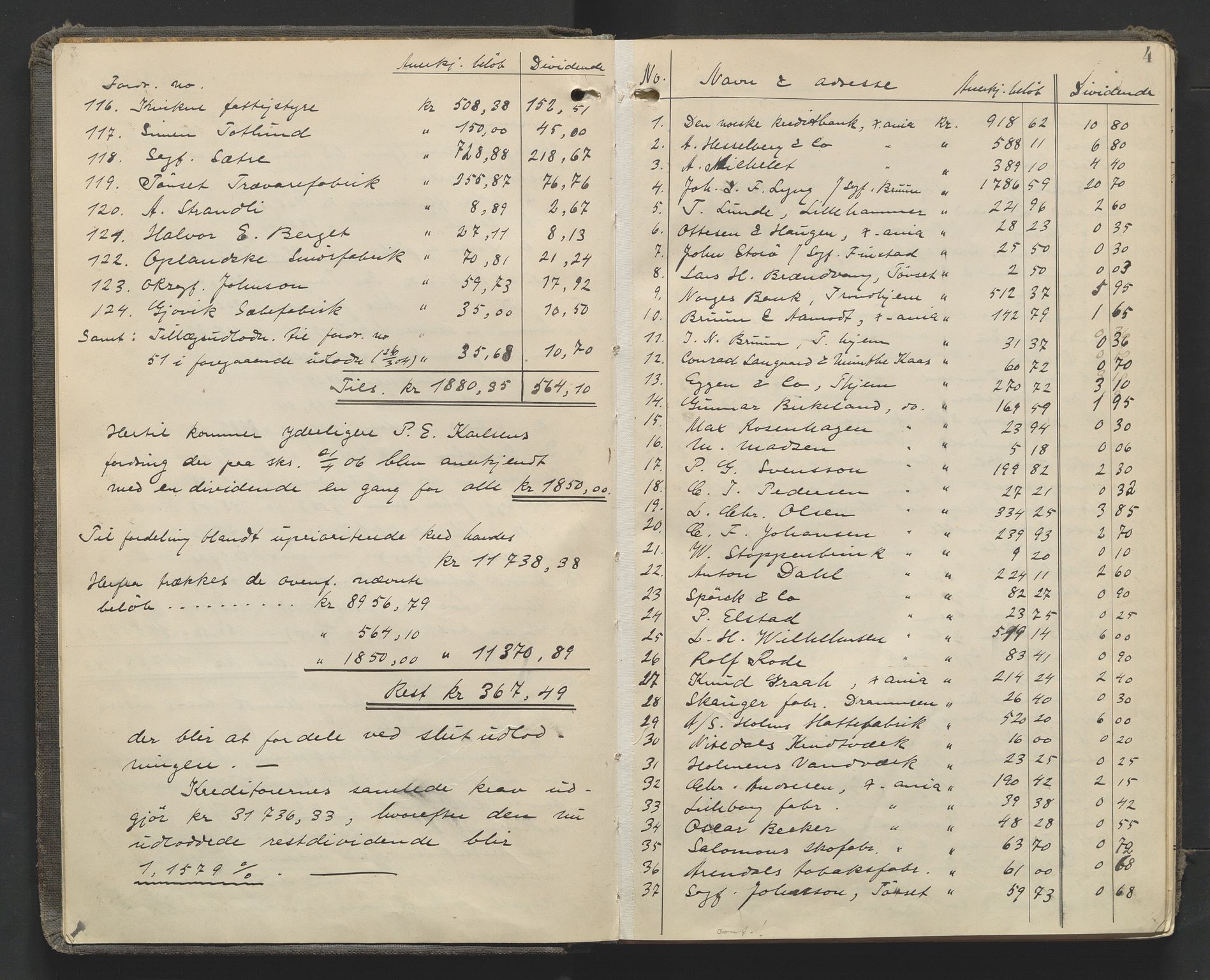 Nord-Østerdal tingrett, AV/SAH-TING-020/J/Jd/L0006: Skifteutlodningsprotokoll, 1907-1920, s. 4