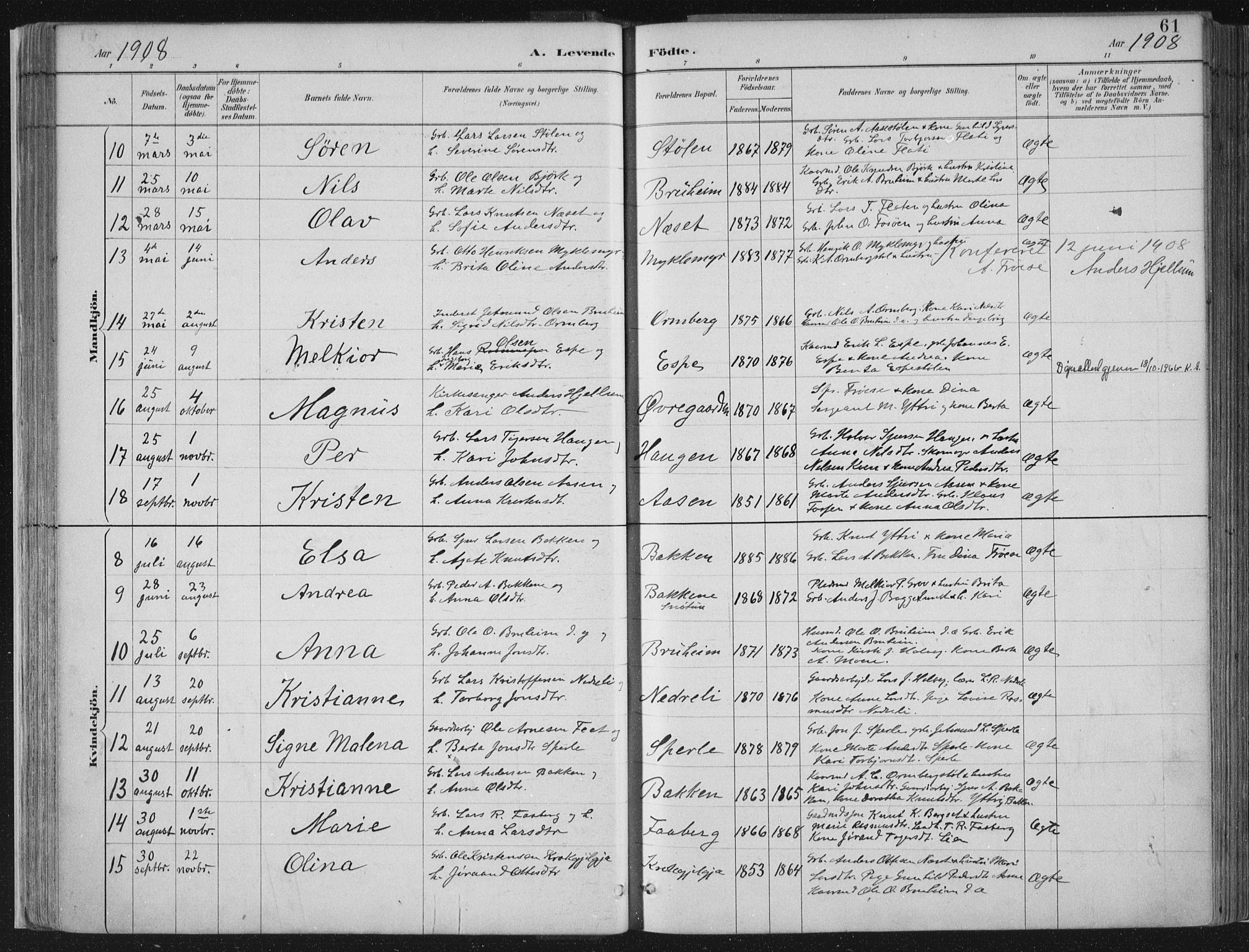 Jostedal sokneprestembete, AV/SAB-A-80601/H/Haa/Haab/L0001: Ministerialbok nr. B 1, 1887-1914, s. 61