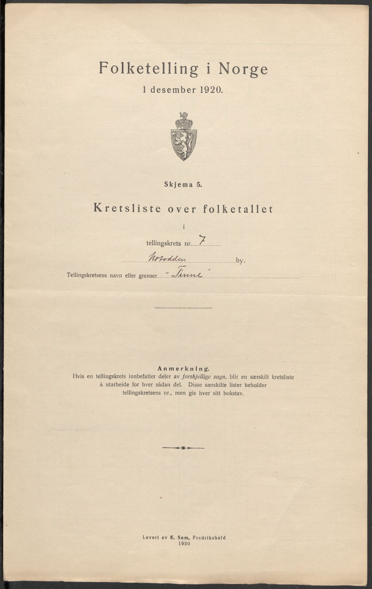 SAKO, Folketelling 1920 for 0807 Notodden kjøpstad, 1920, s. 26