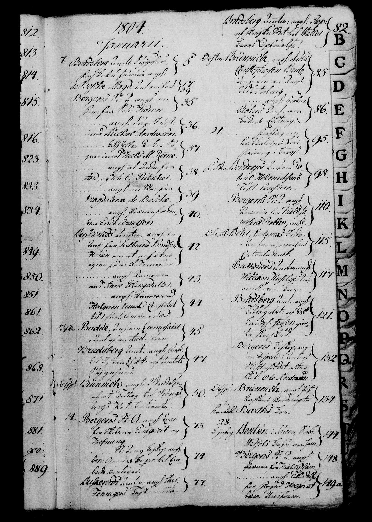 Danske Kanselli 1800-1814, AV/RA-EA-3024/H/Hg/Hga/Hgaa/L0009: Brevbok, 1804