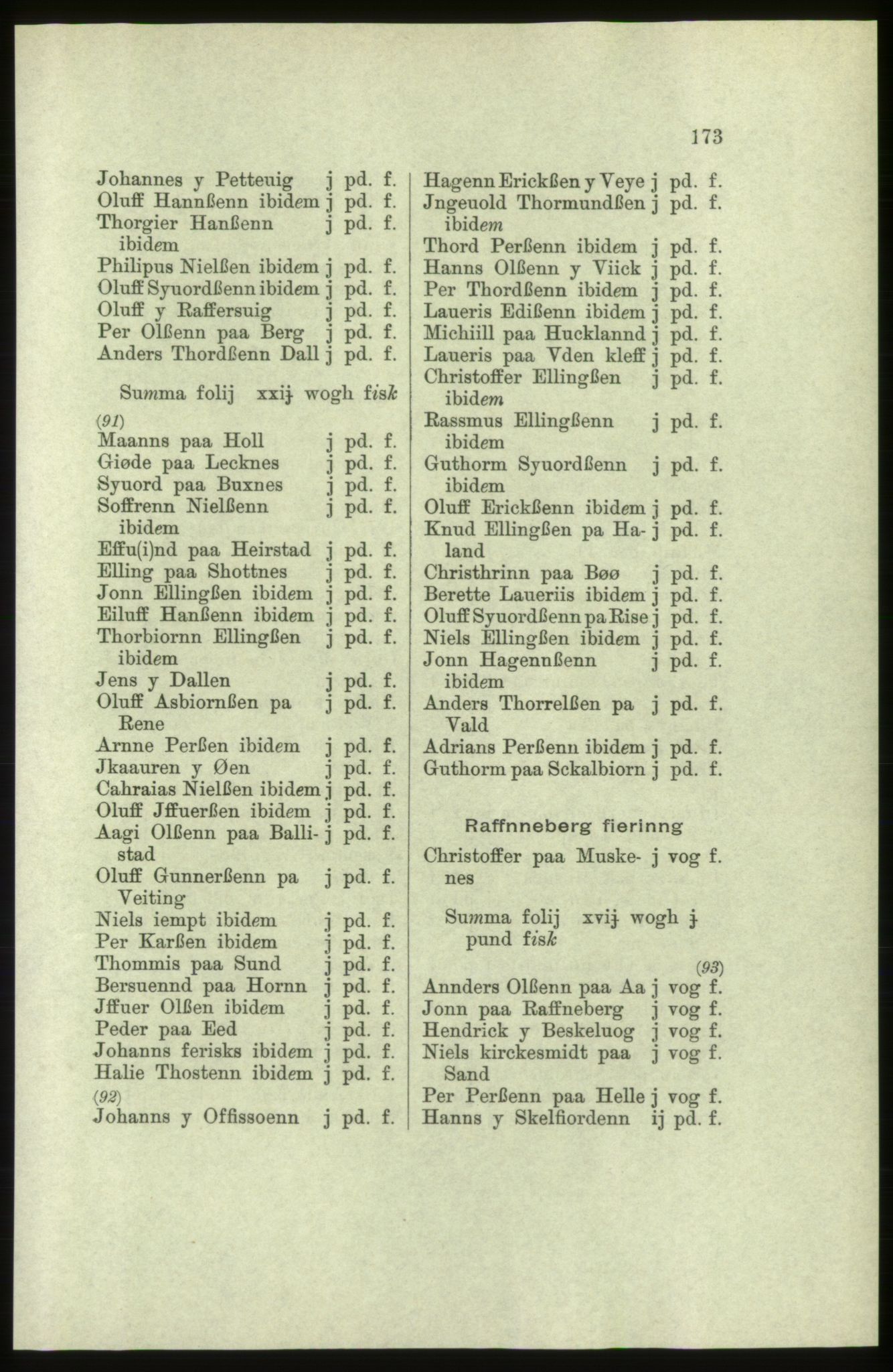 Publikasjoner utgitt av Arkivverket, PUBL/PUBL-001/C/0005: Bind 5: Rekneskap for Bergenhus len 1566-1567: B. Utgift C. Dei nordlandske lena og Finnmark D. Ekstrakt, 1566-1567, s. 173